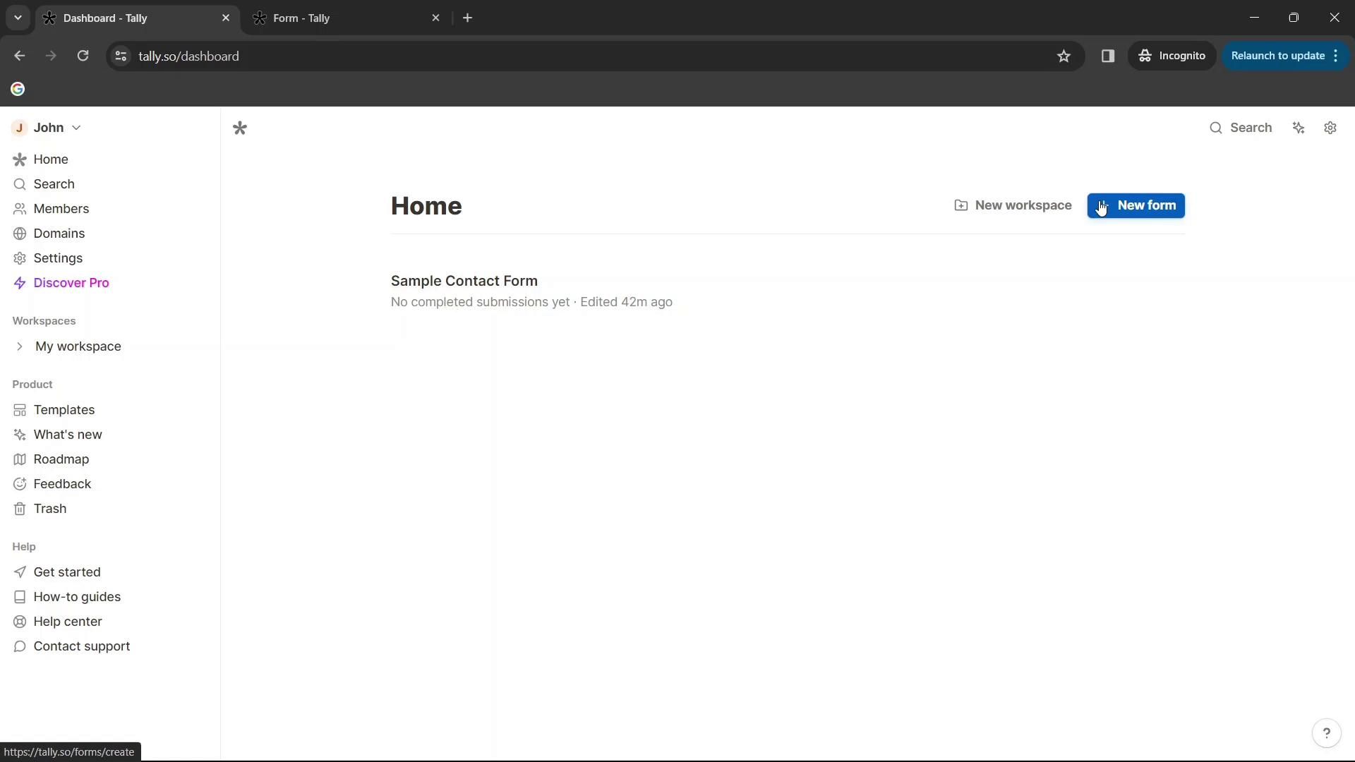 Tally screenshot