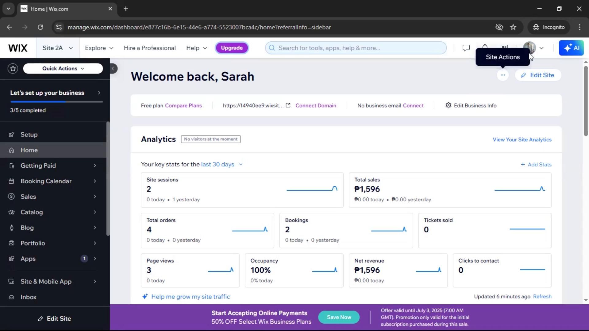Changing password on Wix video thumbnail