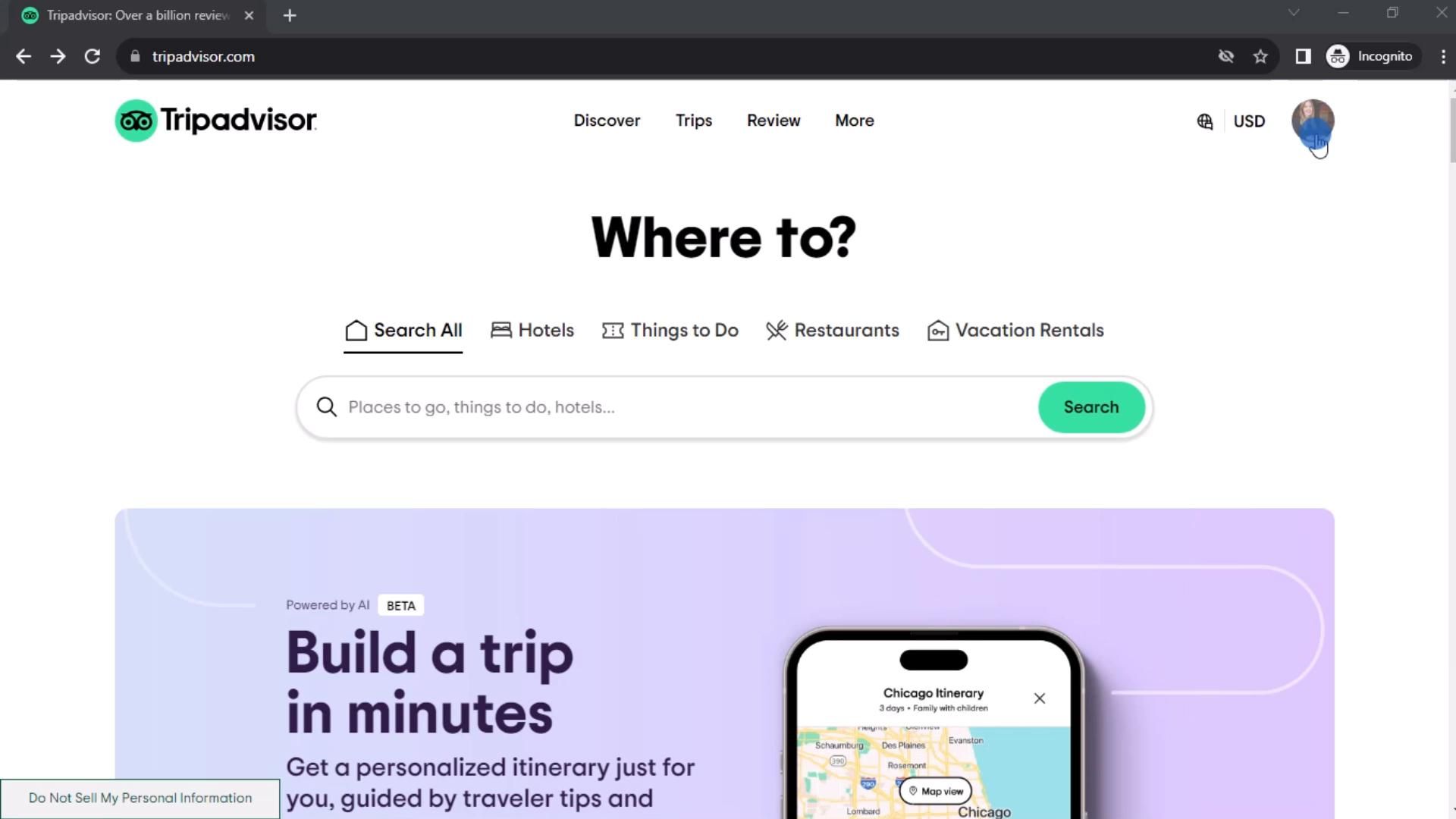 Tripadvisor screenshot