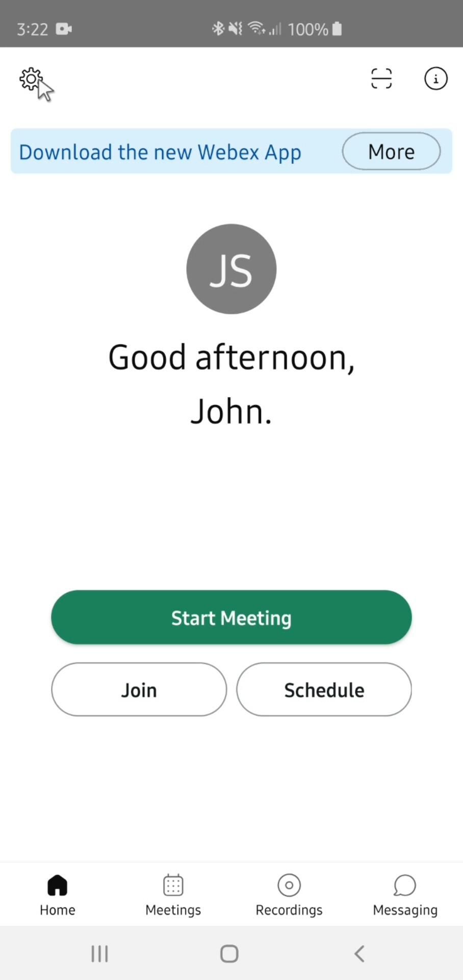 Webex screenshot