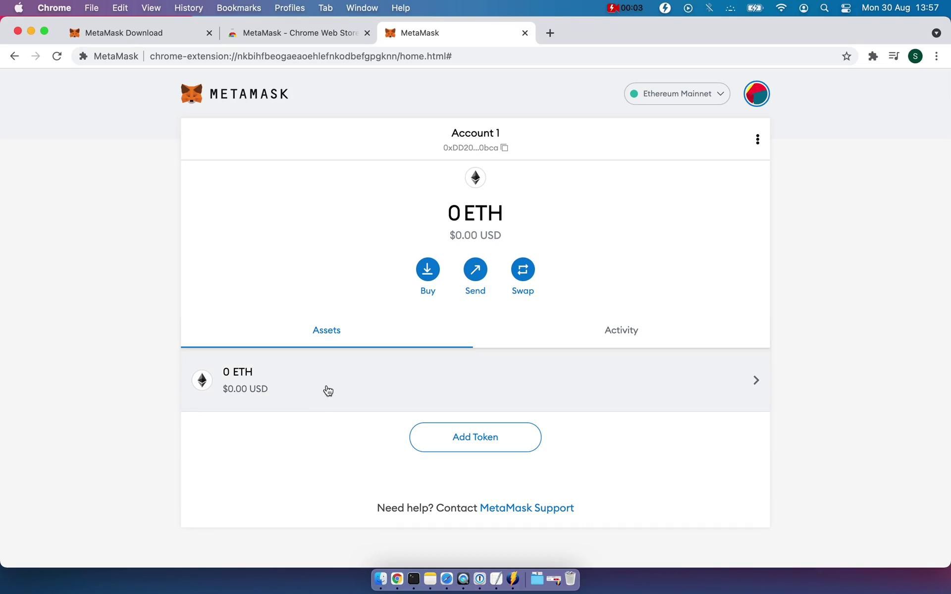 MetaMask screenshot