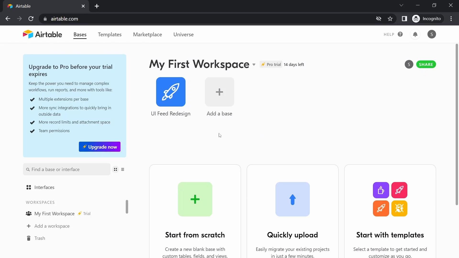 Airtable screenshot