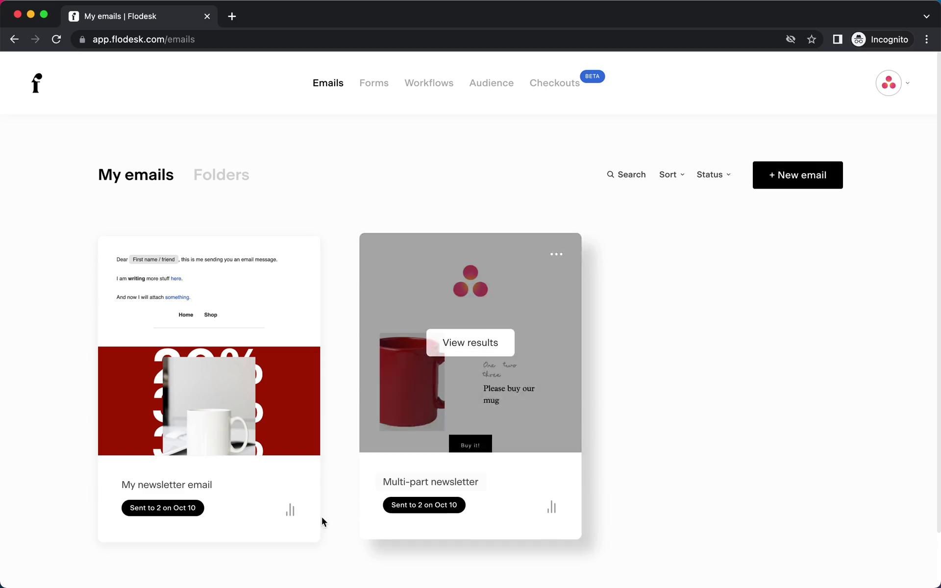 Flodesk screenshot