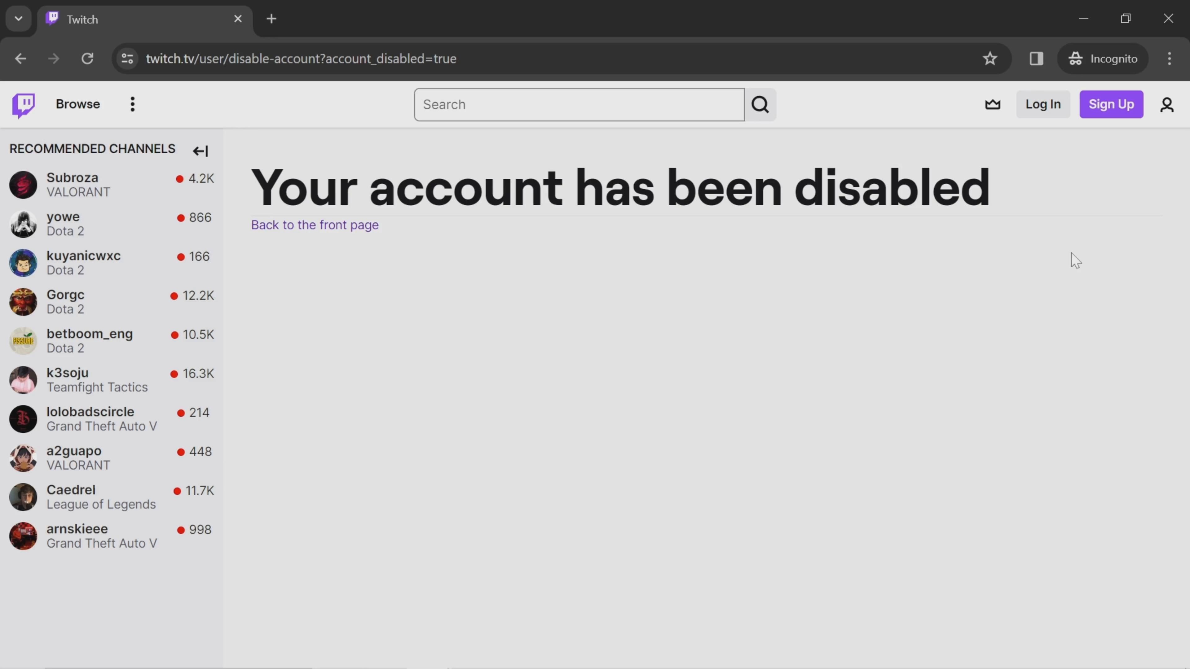 Twitch screenshot