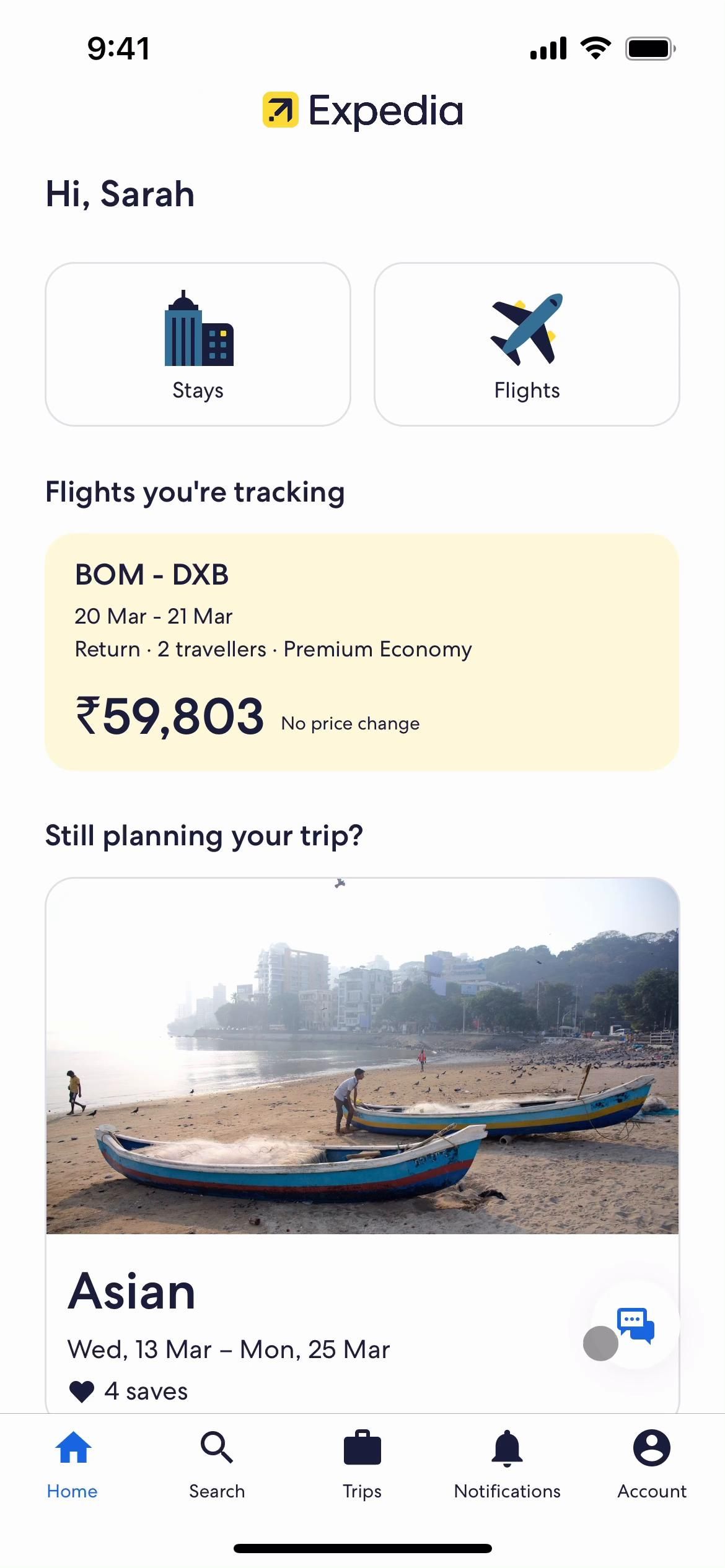Expedia screenshot