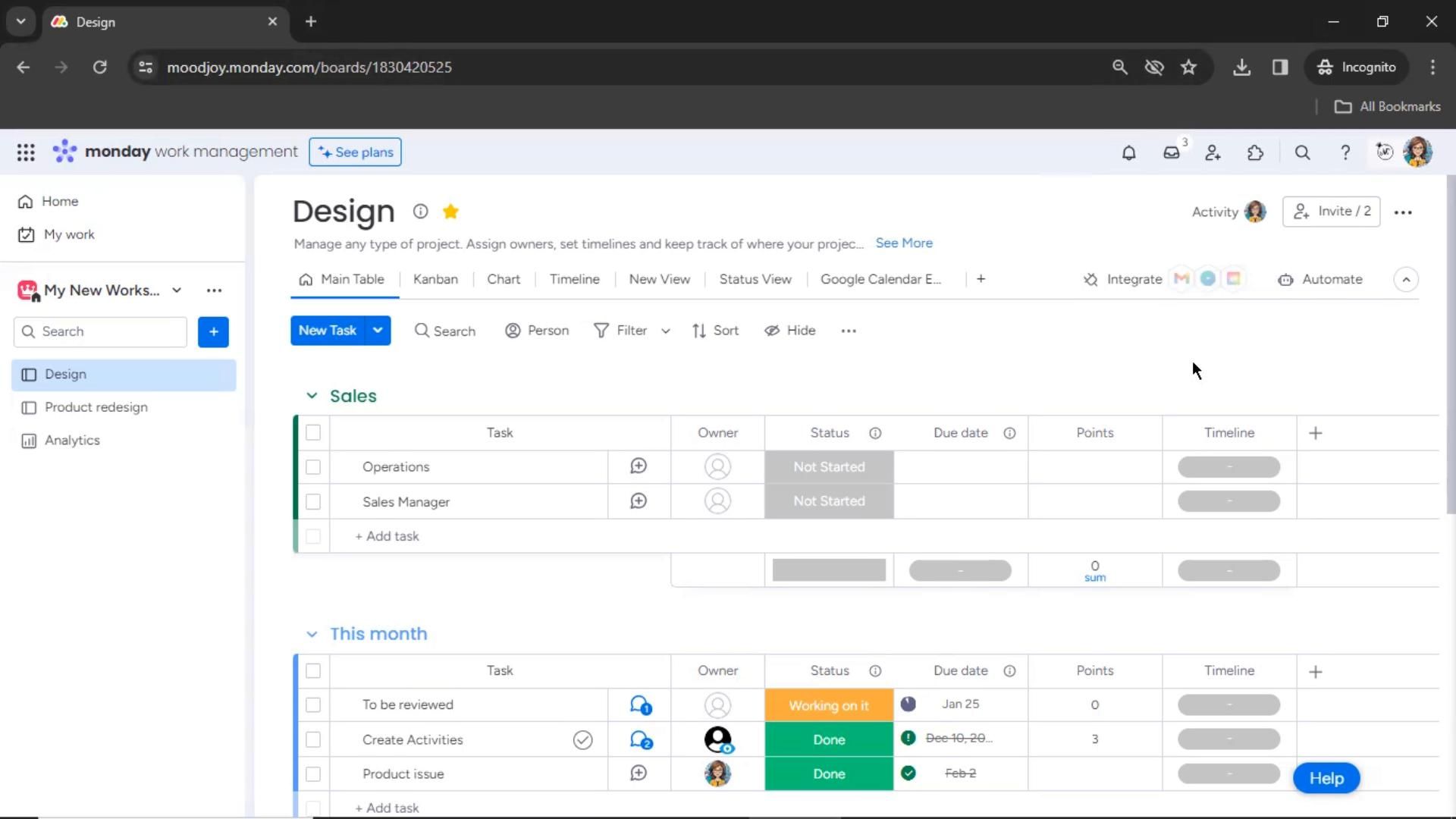Monday screenshot