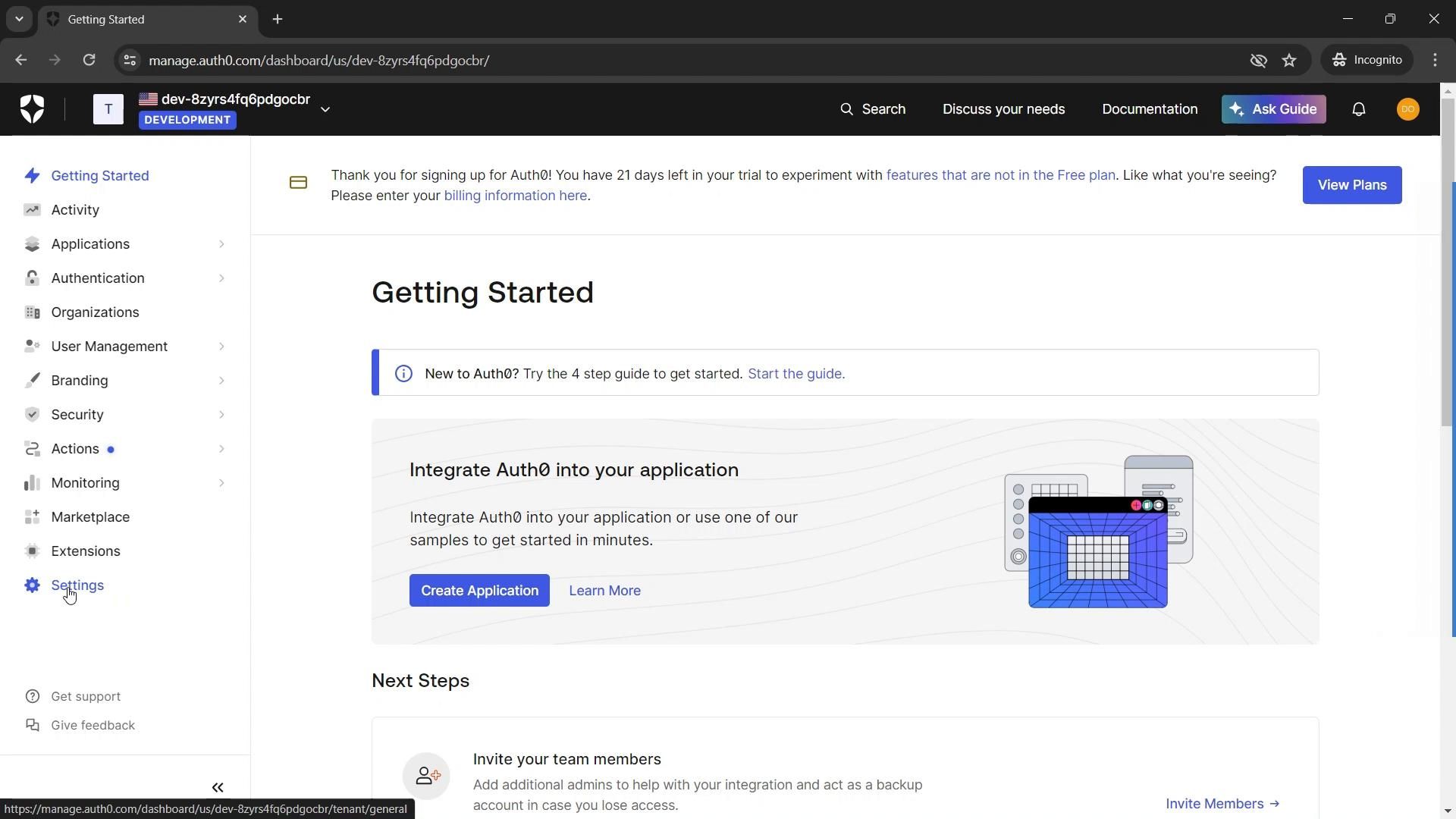 Settings on Okta video thumbnail