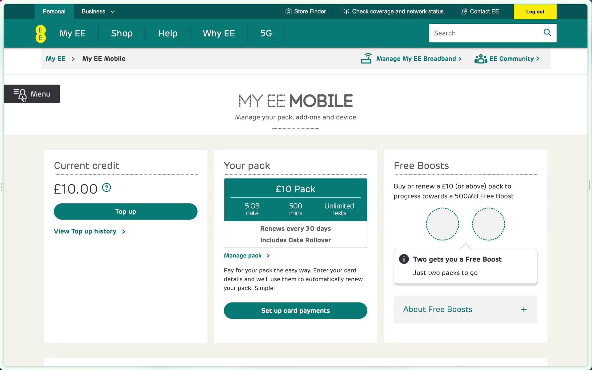 EE screenshot