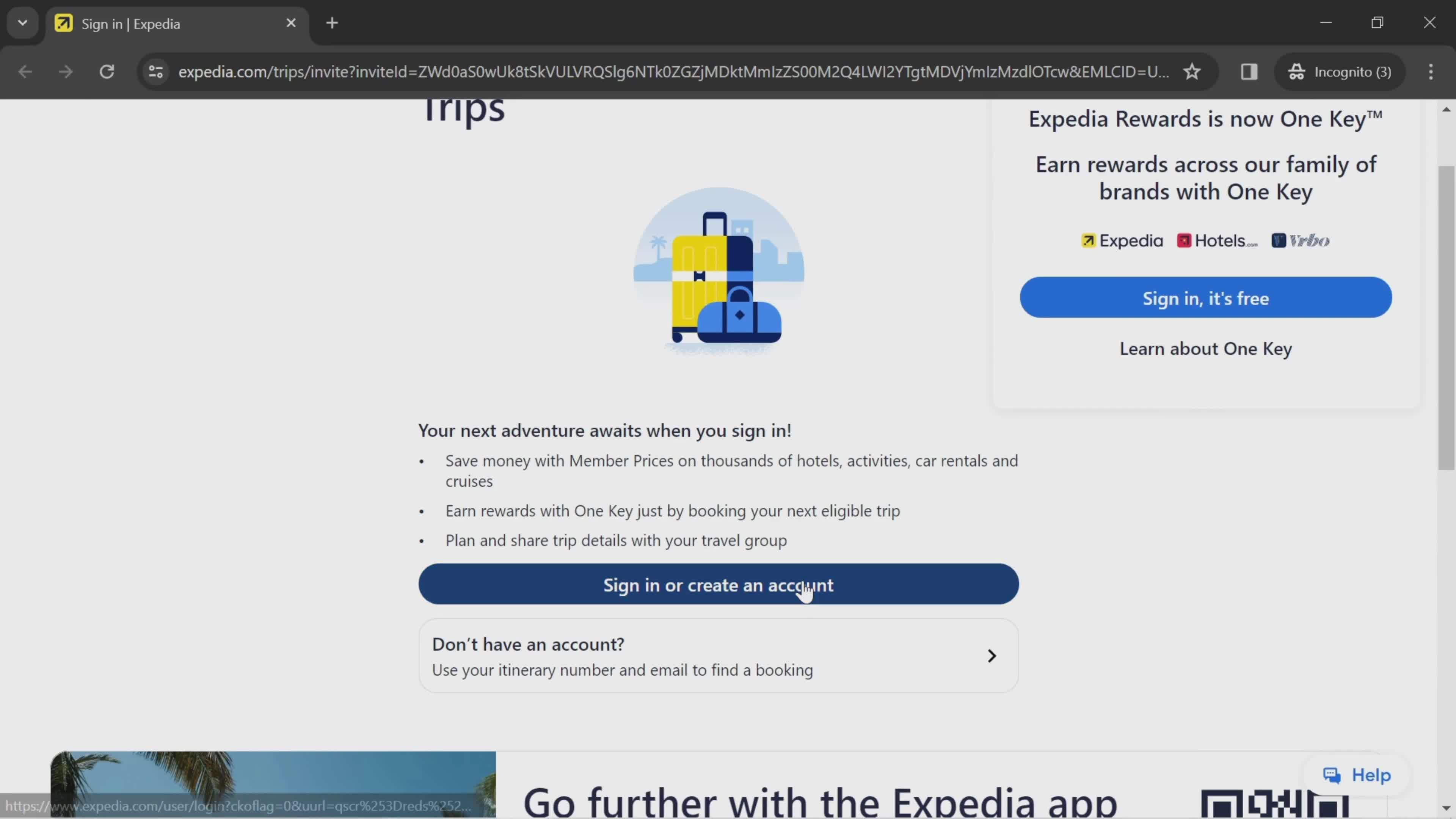 Accepting an invite on Expedia video thumbnail