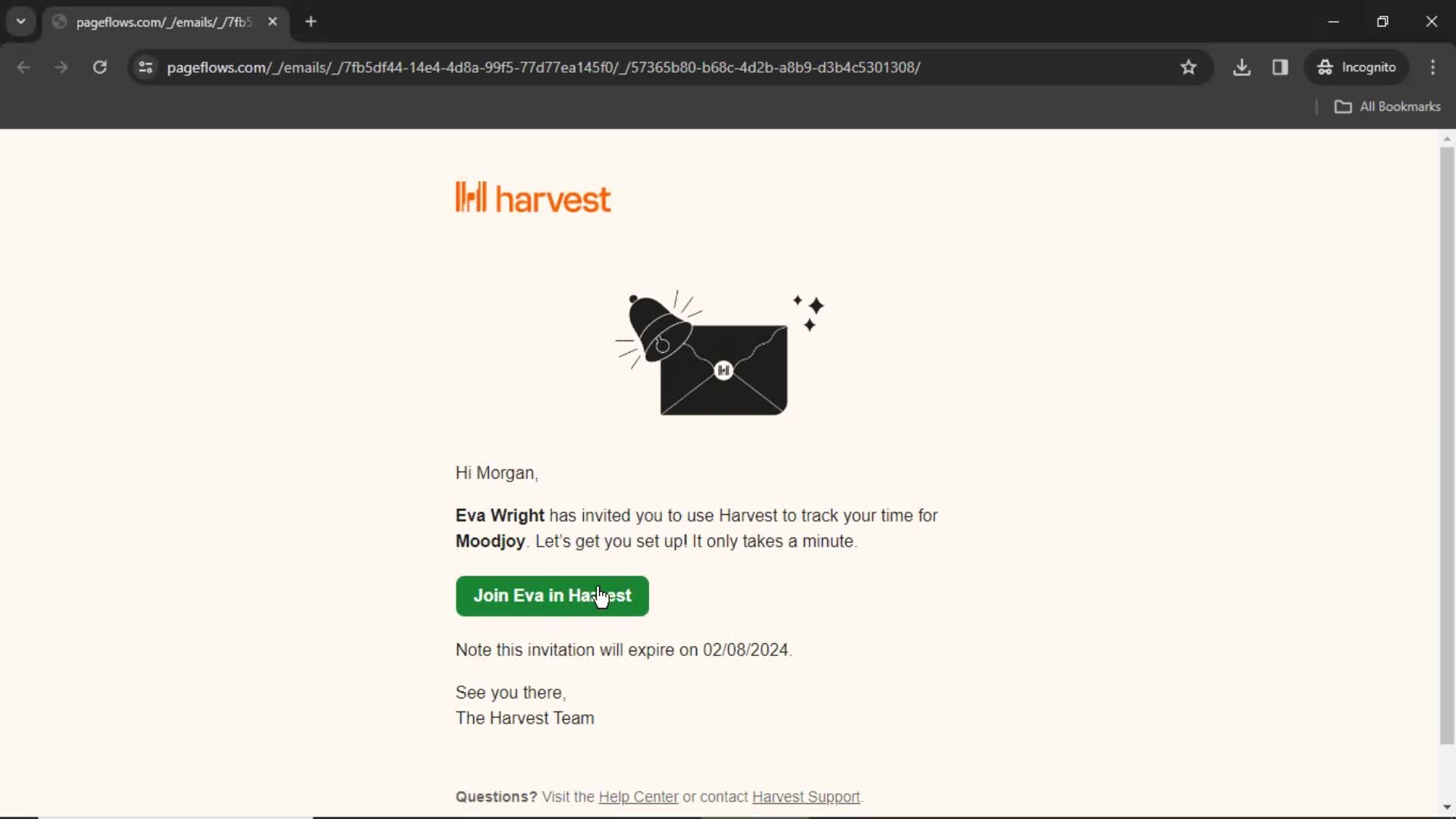 Accepting an invite on Harvest video thumbnail