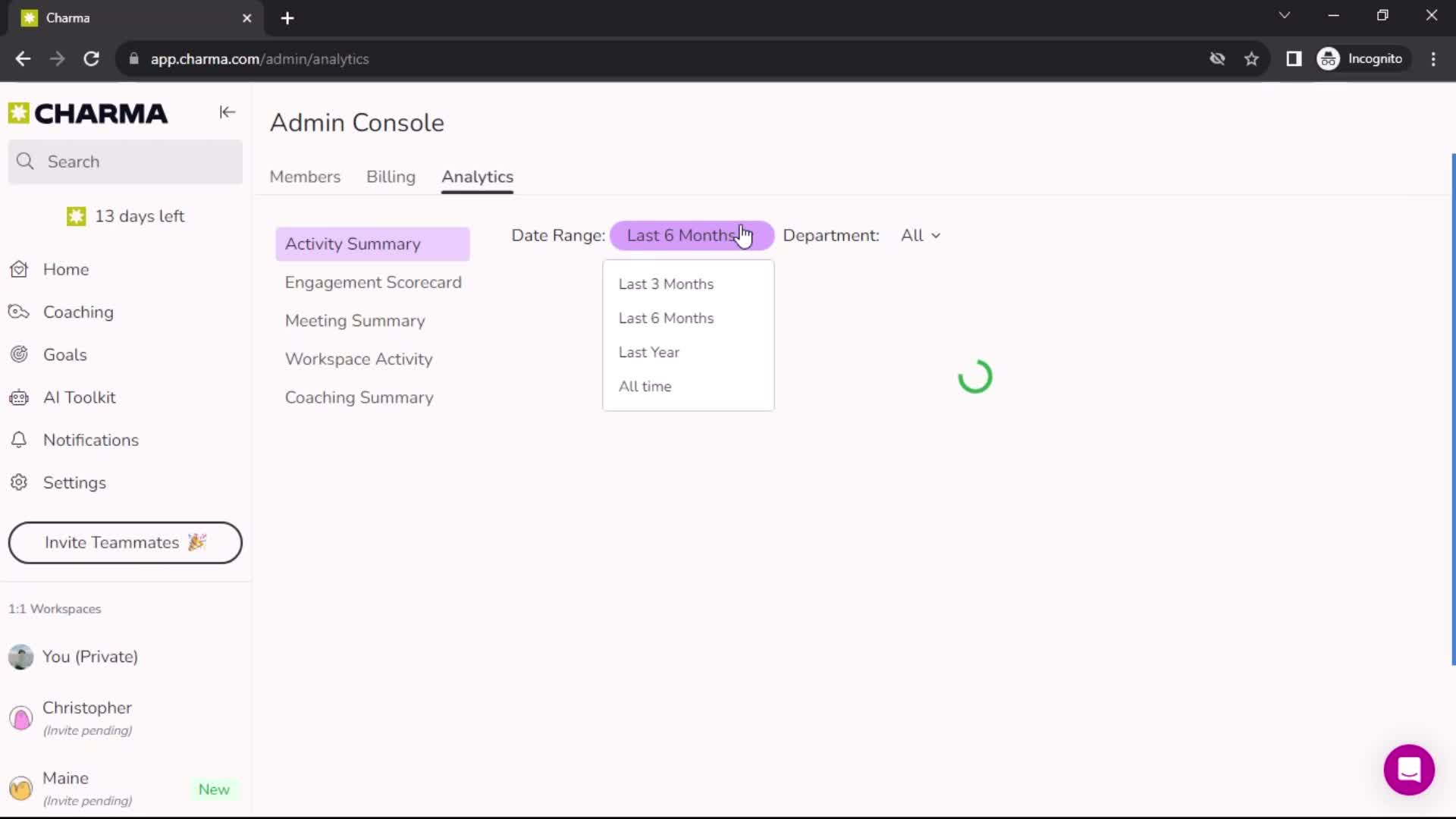 Settings on Charma video thumbnail