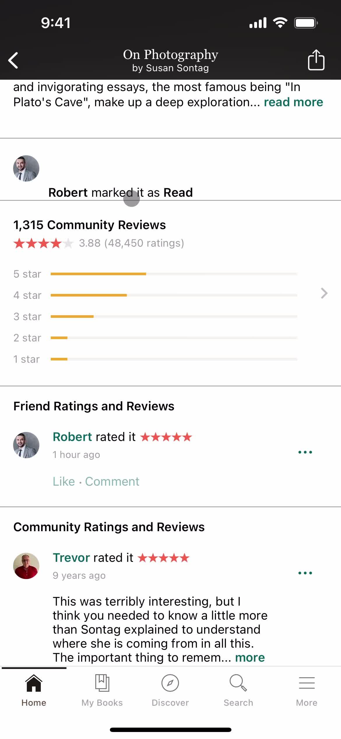 Leaving a review screenshot