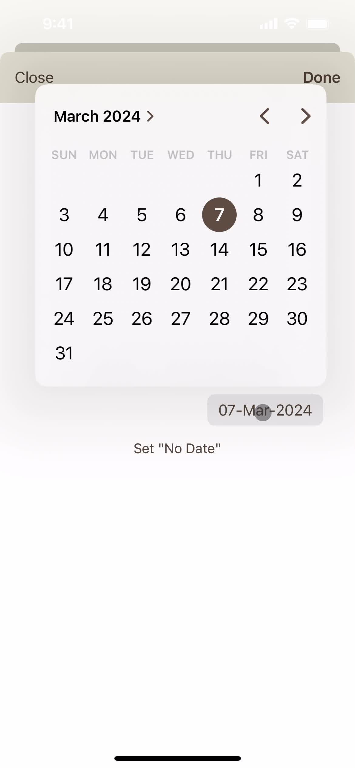 Select date video thumbnail