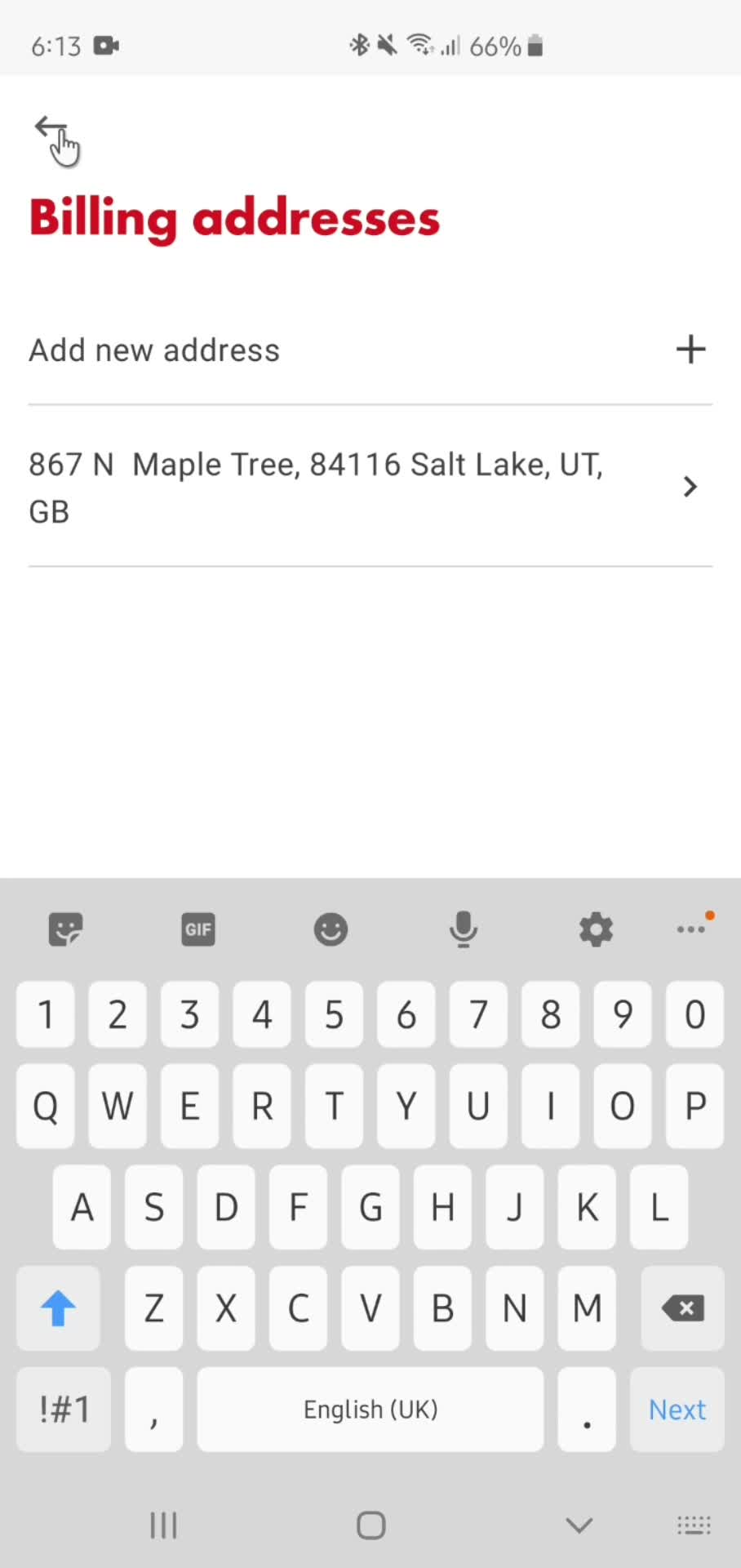 Adding billing address on Shell video thumbnail