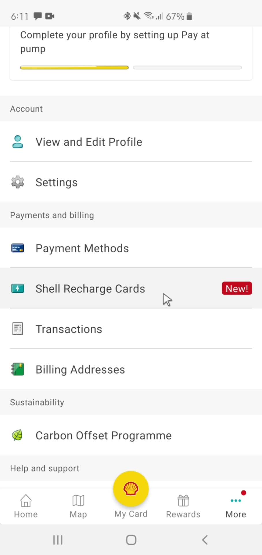 Adding billing address screenshot