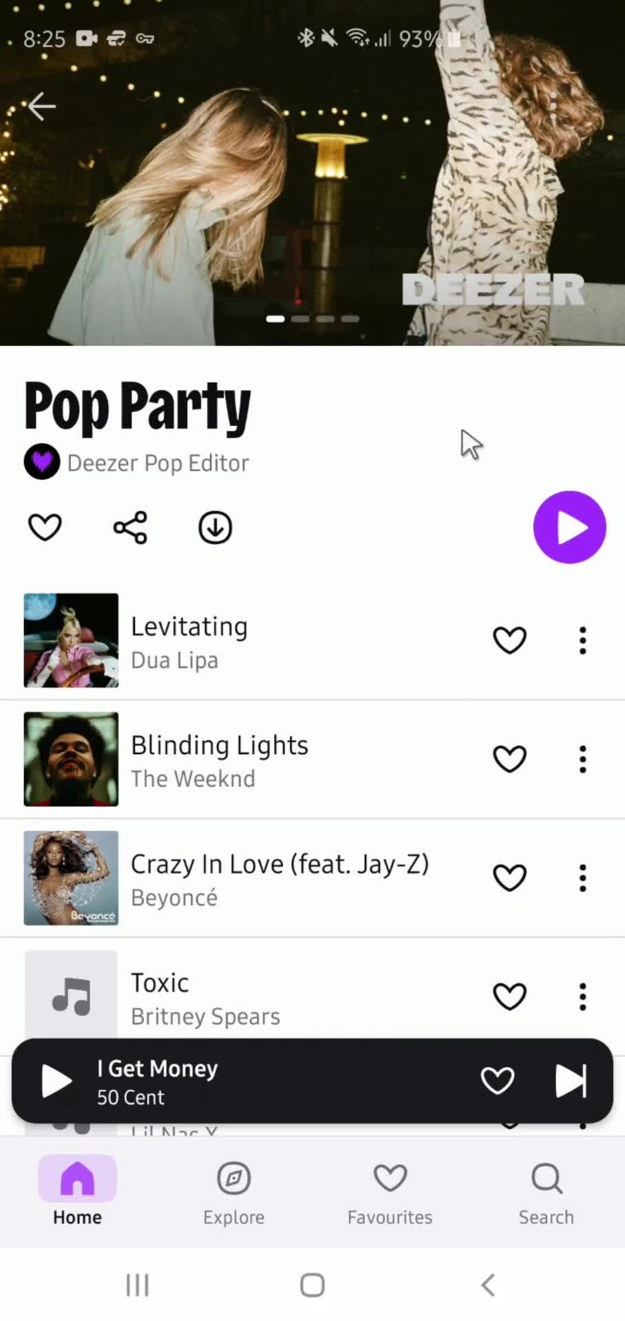 Adding to favorites on Deezer video thumbnail