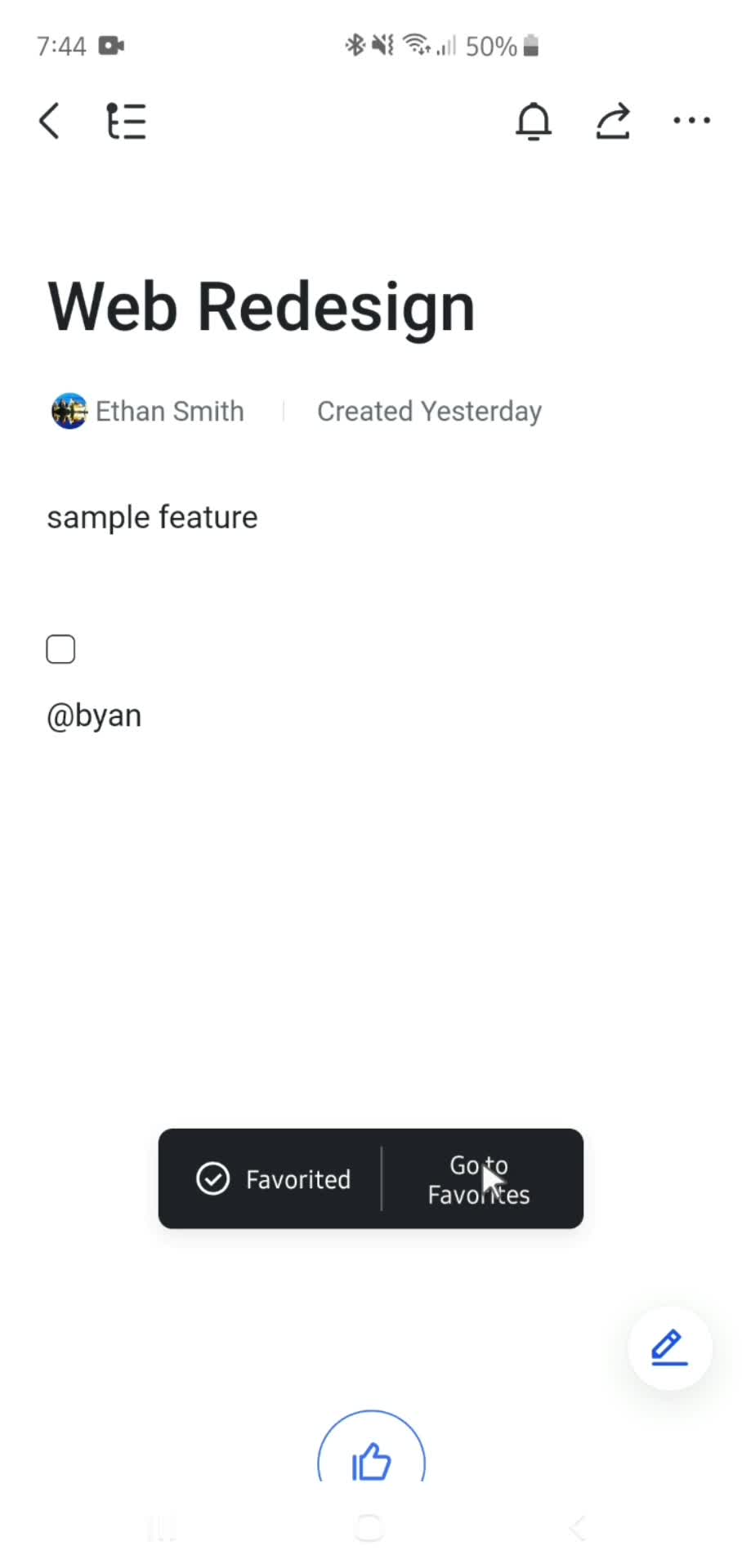 Adding favorites screenshot