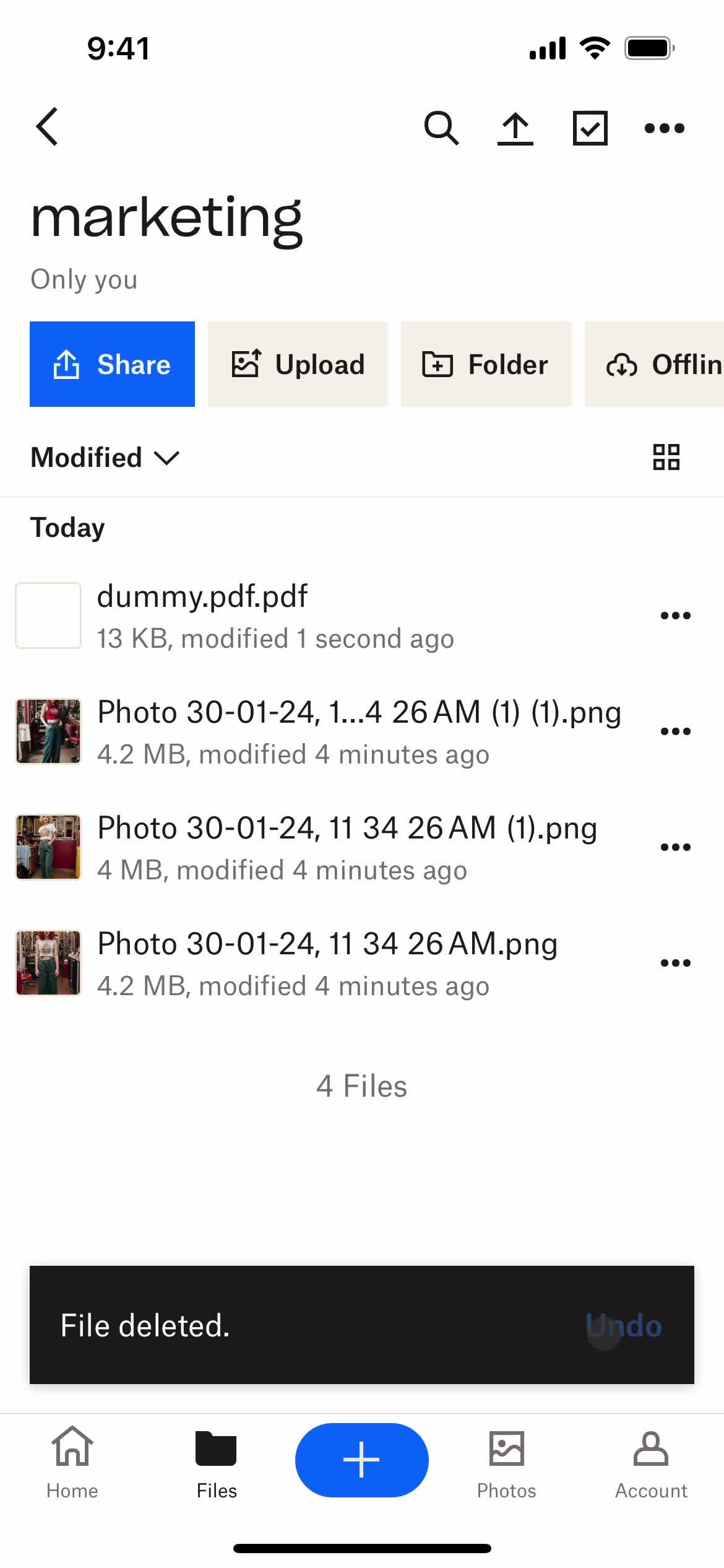 Uploading files on Dropbox video thumbnail