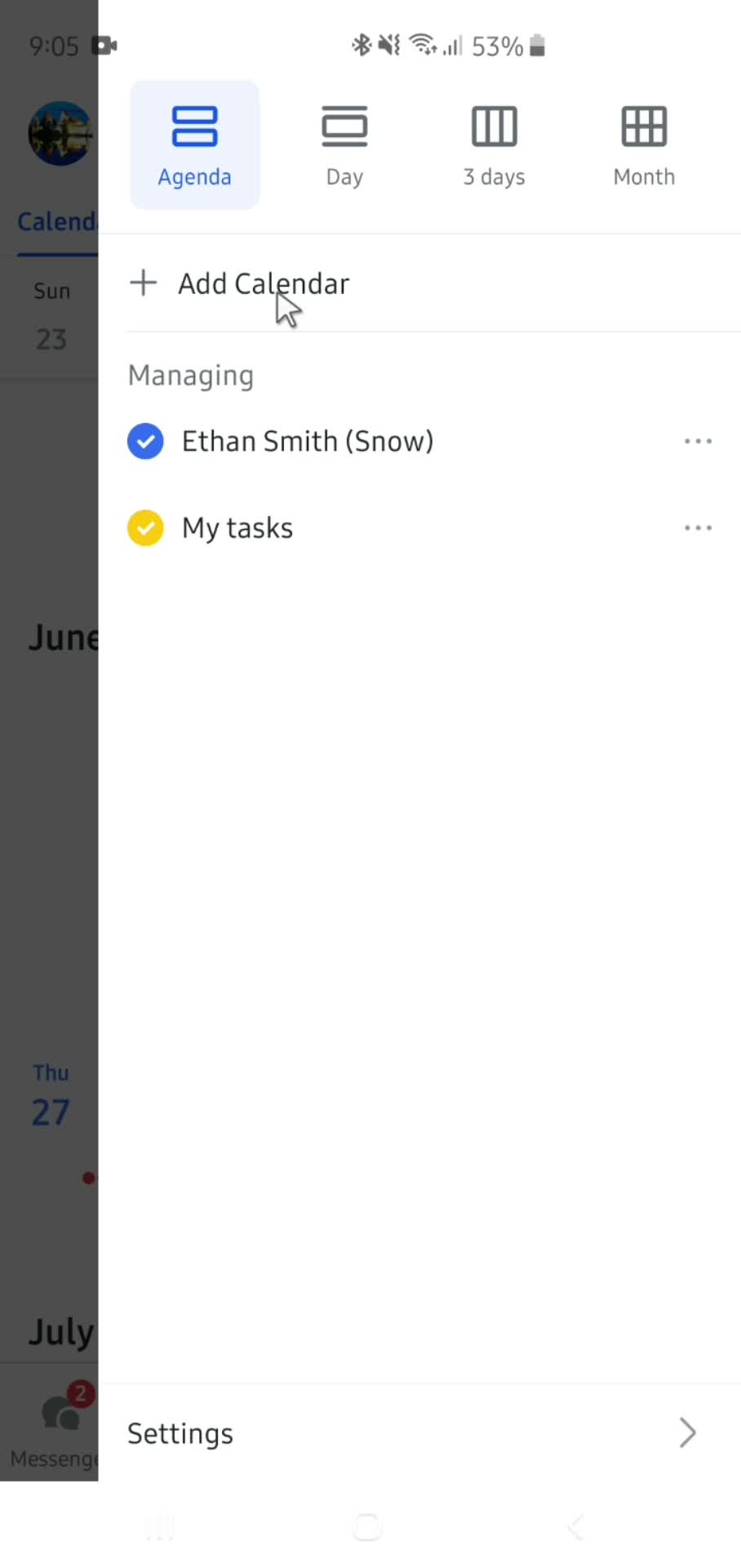 Creating a calendar screenshot