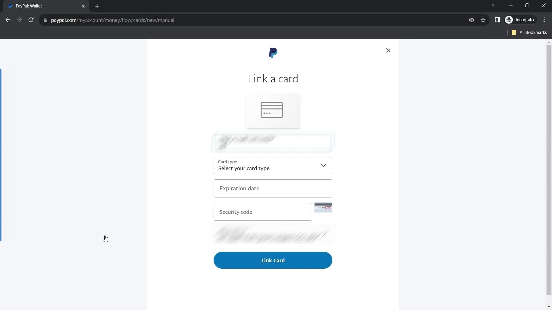 Adding payment details on PayPal video thumbnail