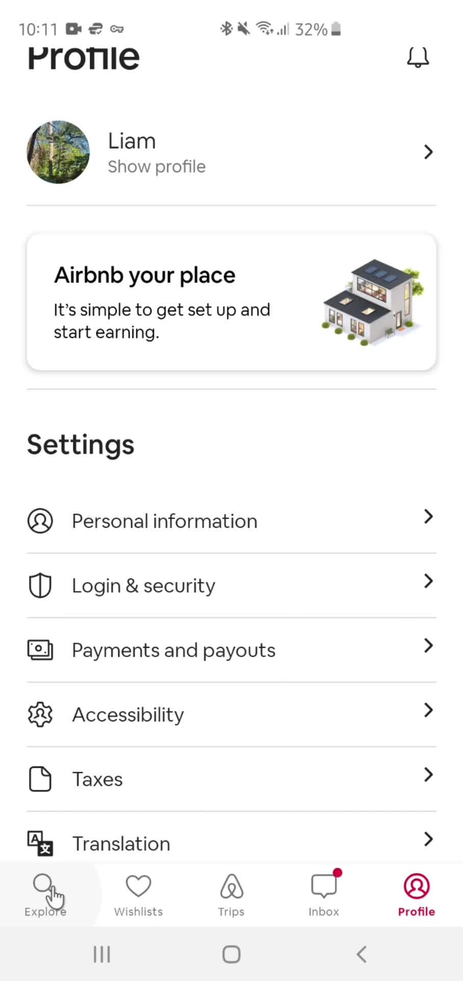 Adding payment details screenshot