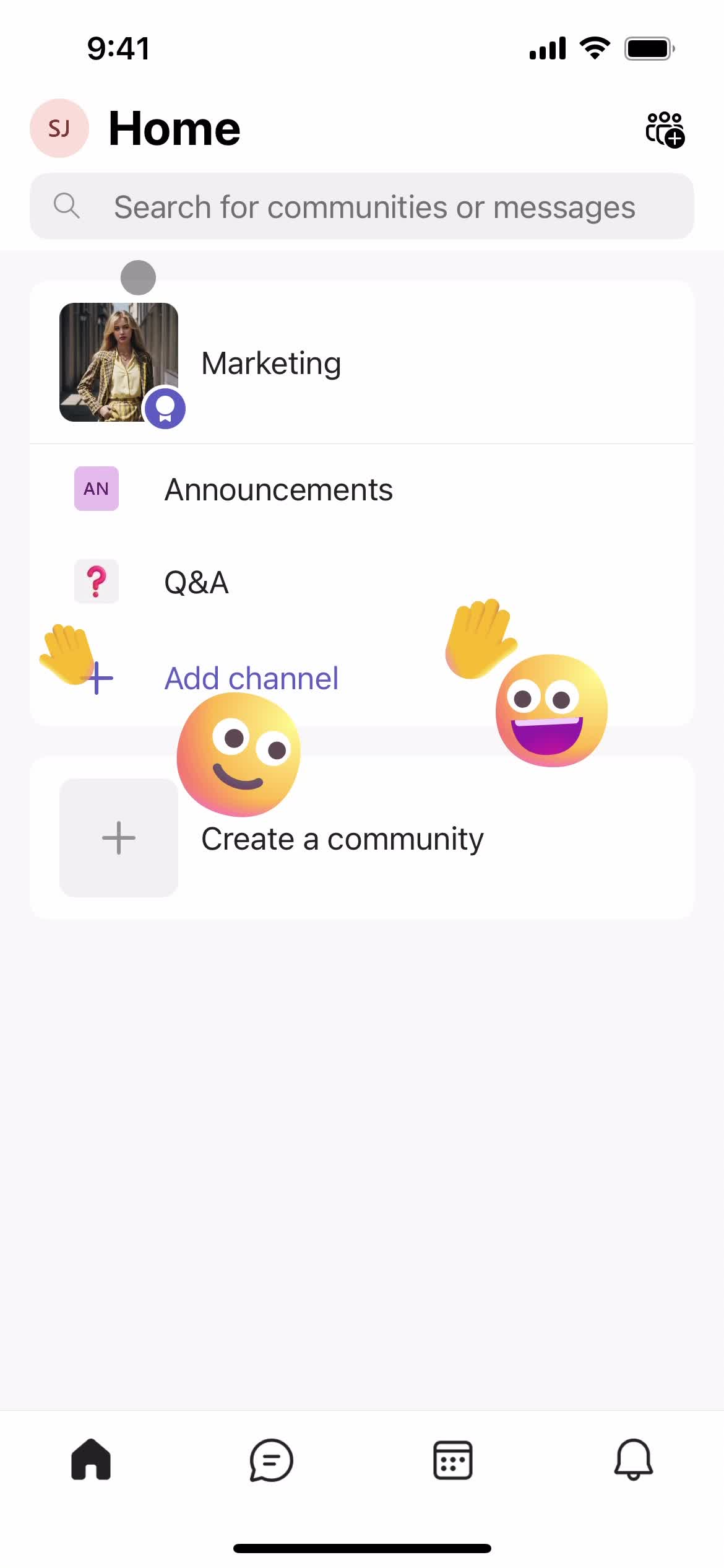 Adding a channel screenshot