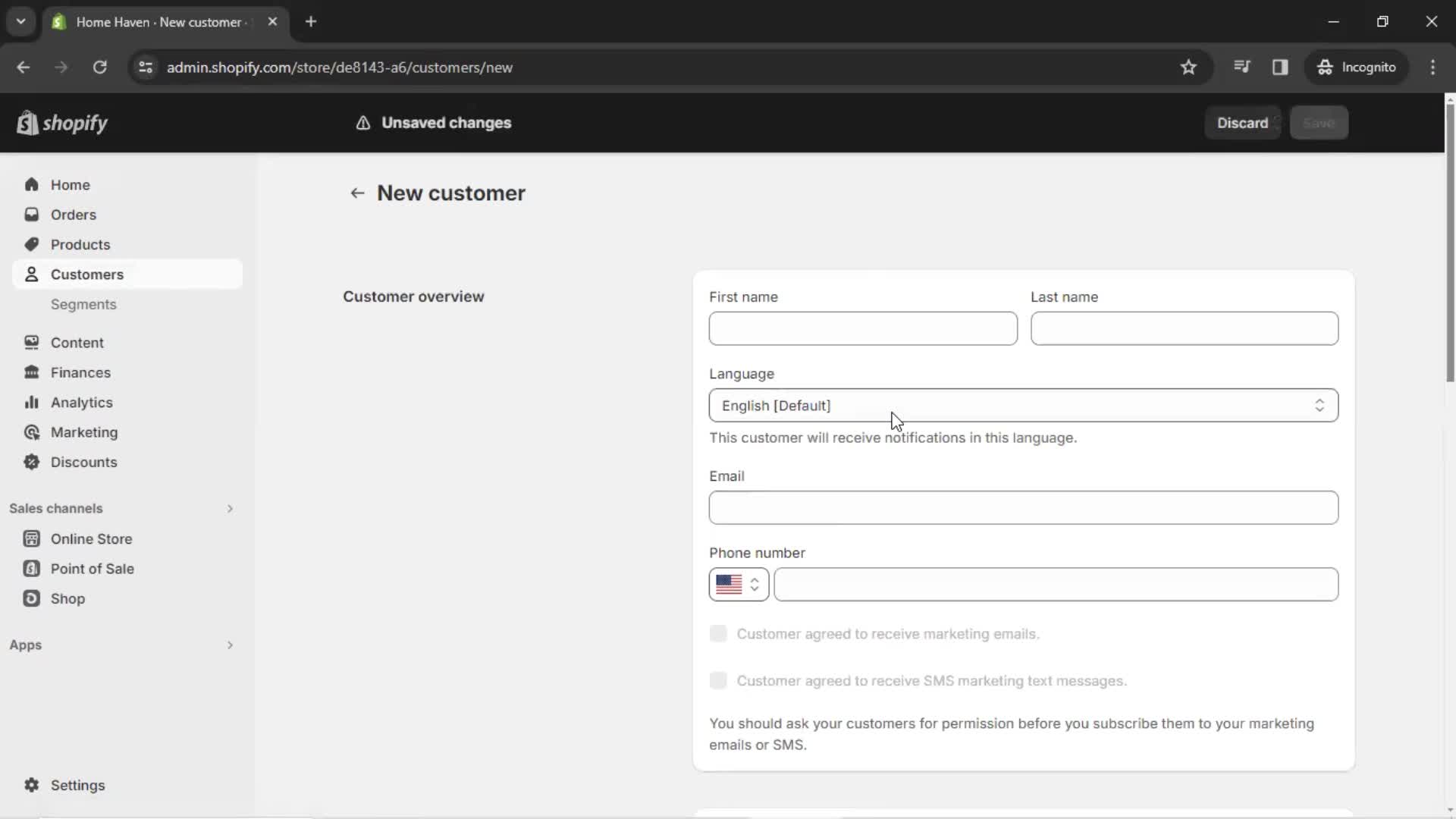 Adding customer to waitlist screenshot