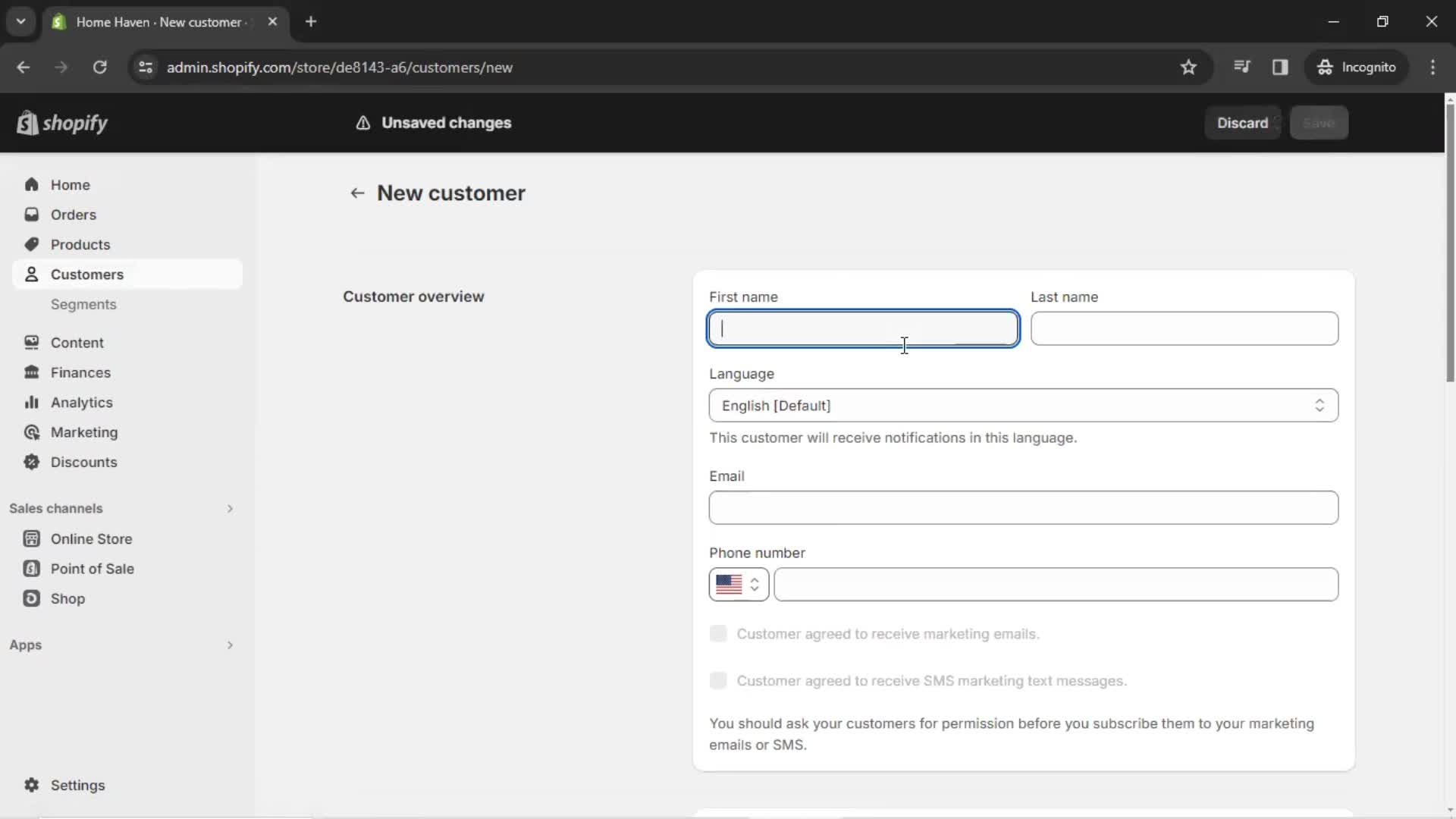 Adding customer to waitlist screenshot