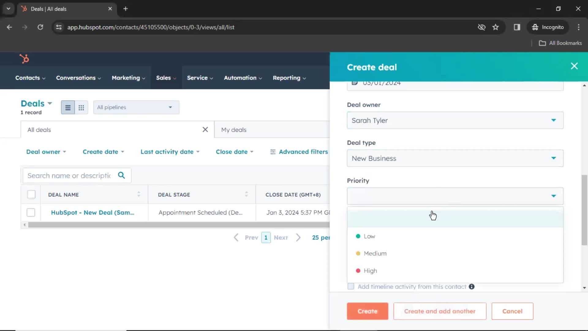 Adding a deal on HubSpot CRM video thumbnail