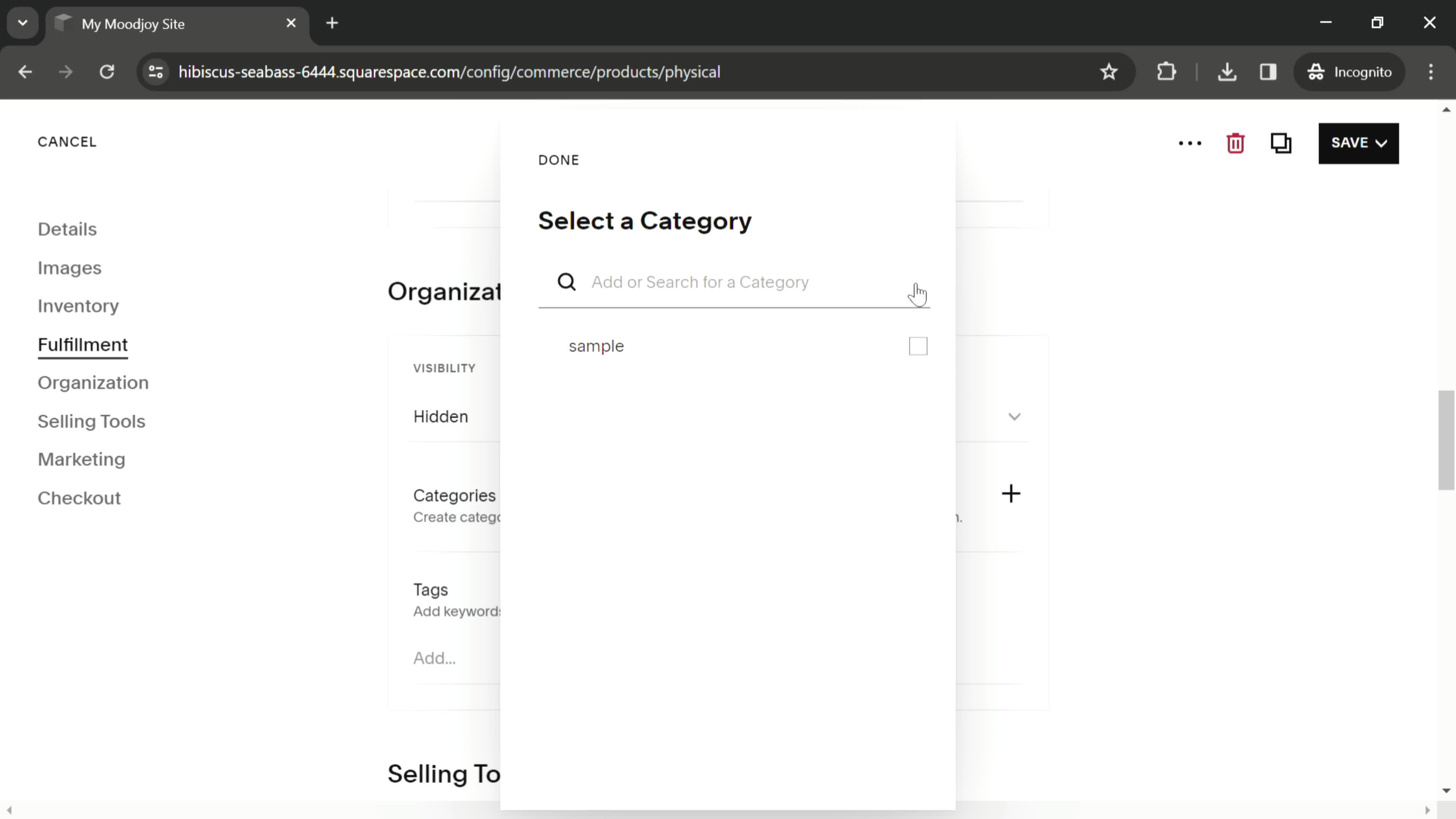 Adding a product screenshot