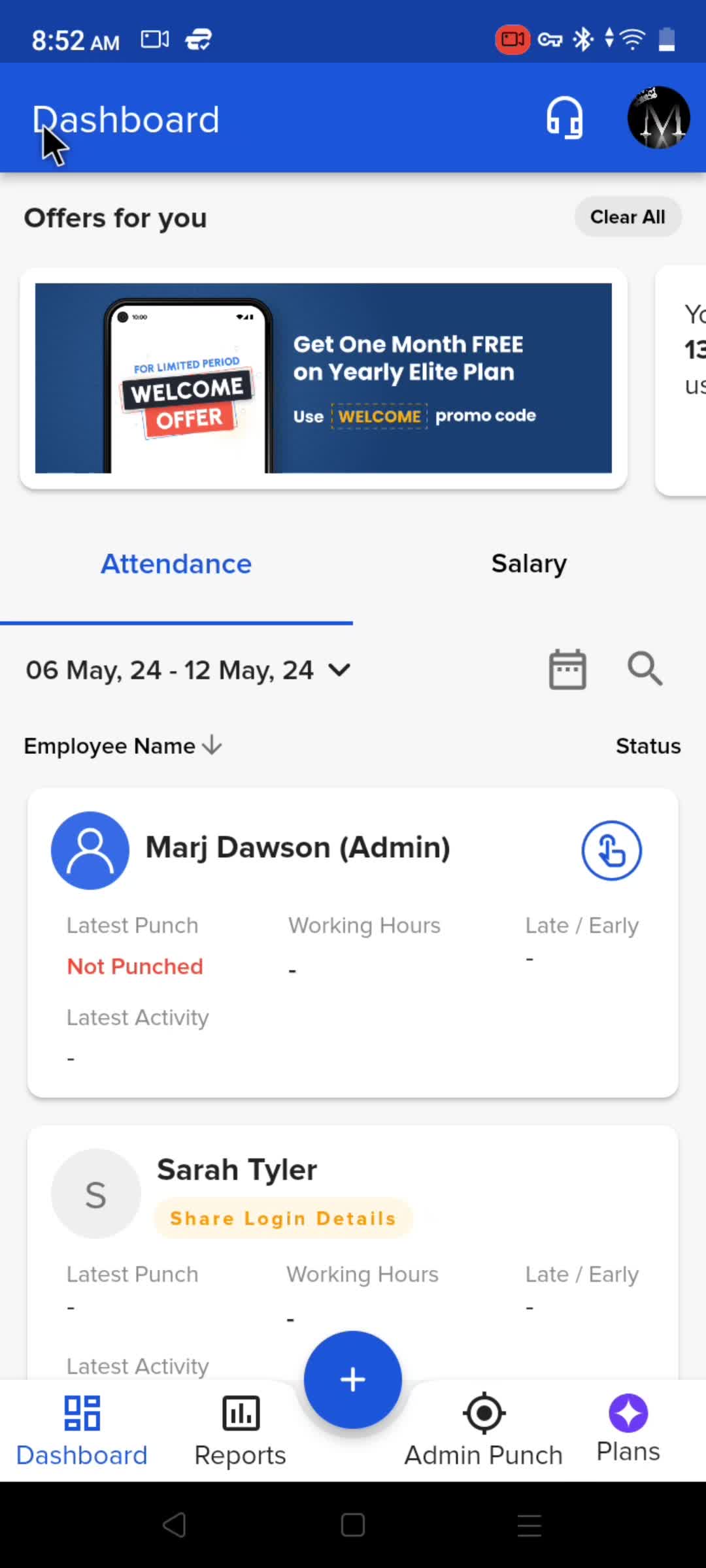 Adding an employee screenshot