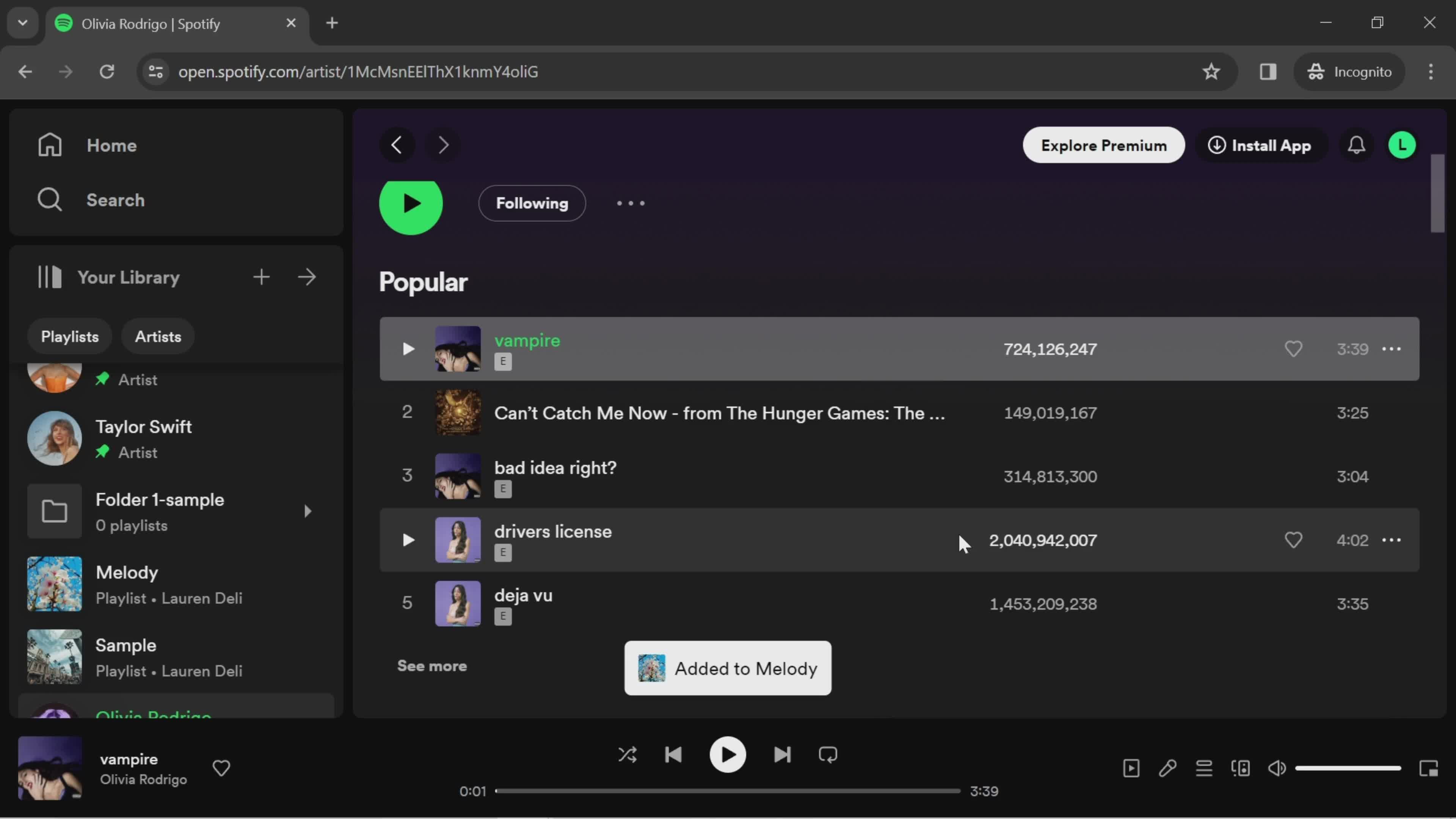 Adding songs to a playlist on Spotify video thumbnail