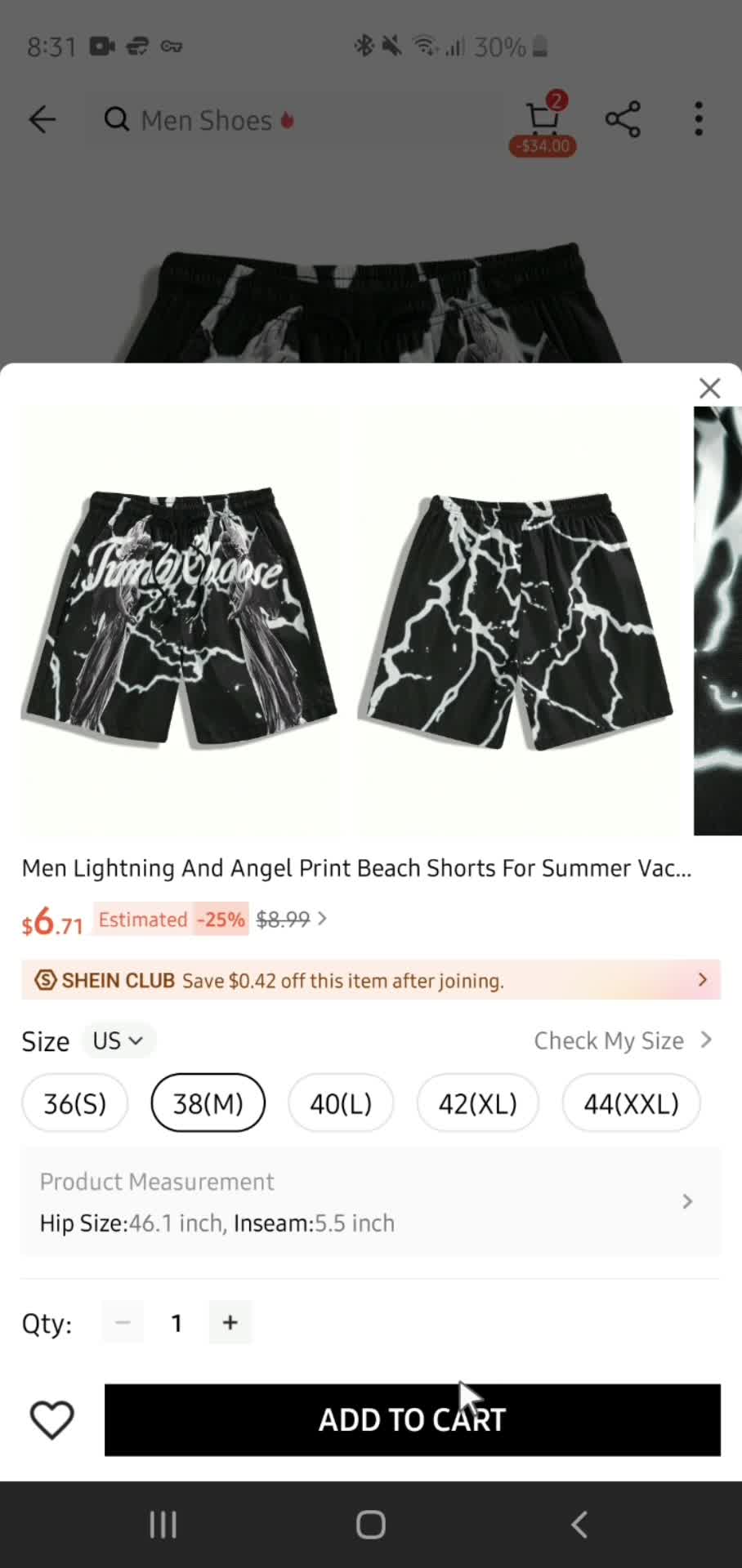 Adding to cart on Shein video thumbnail