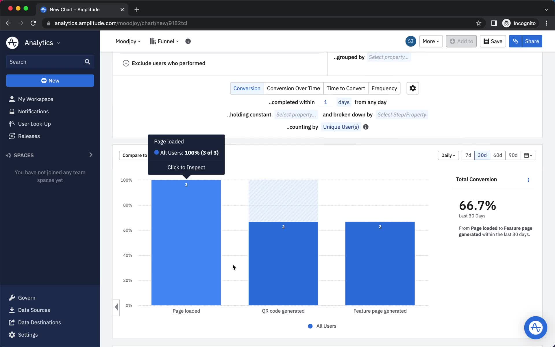 Creating a funnel screenshot