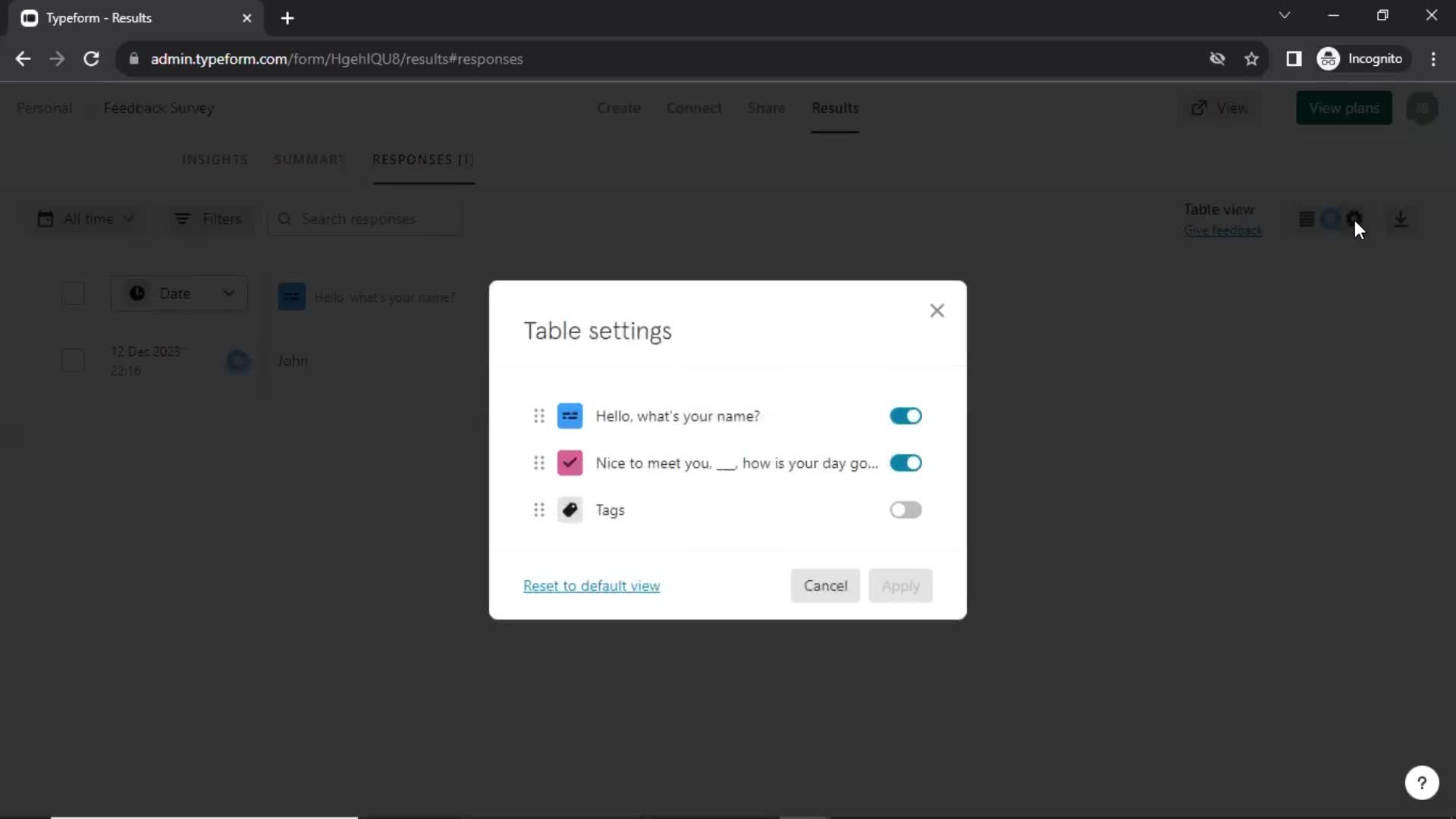 Analytics/Stats screenshot