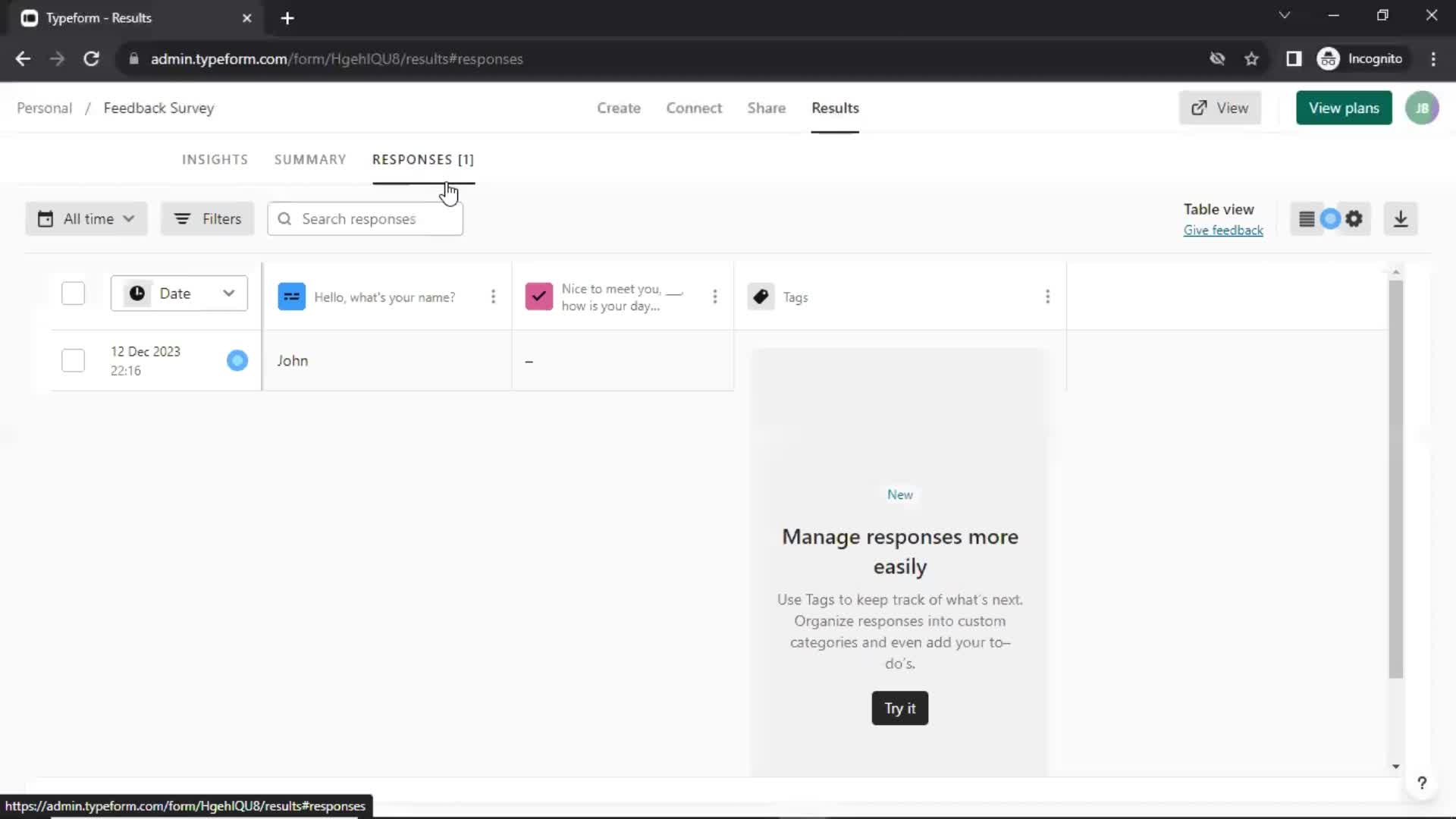 Analytics/Stats screenshot