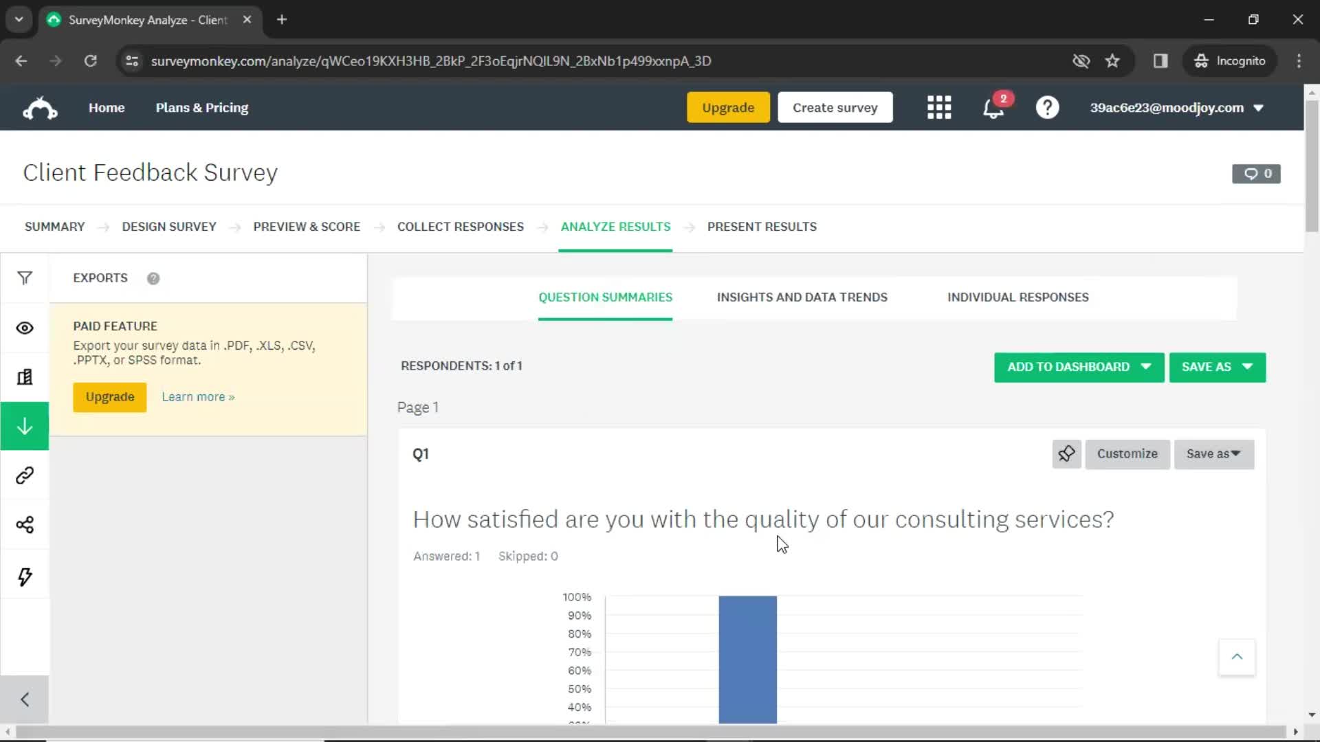 Analytics/Stats on SurveyMonkey video thumbnail