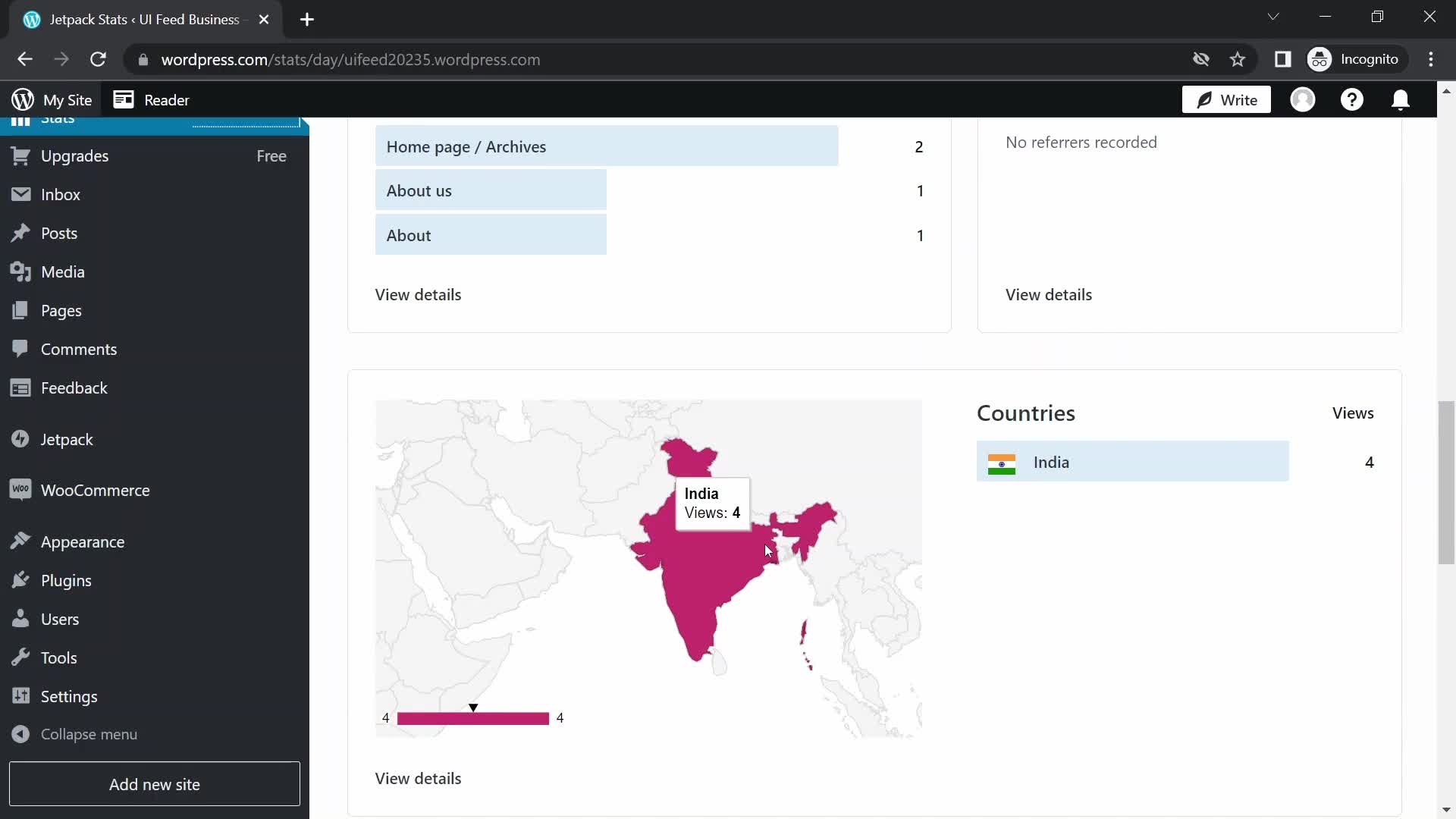 Analytics/Stats screenshot