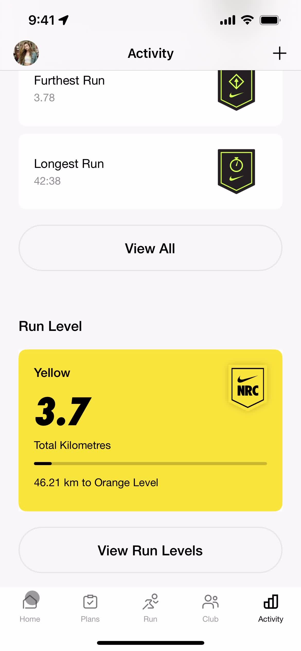 Analytics Stats on Nike Run Club Desktop Examples Page Flows video 30 screenshots