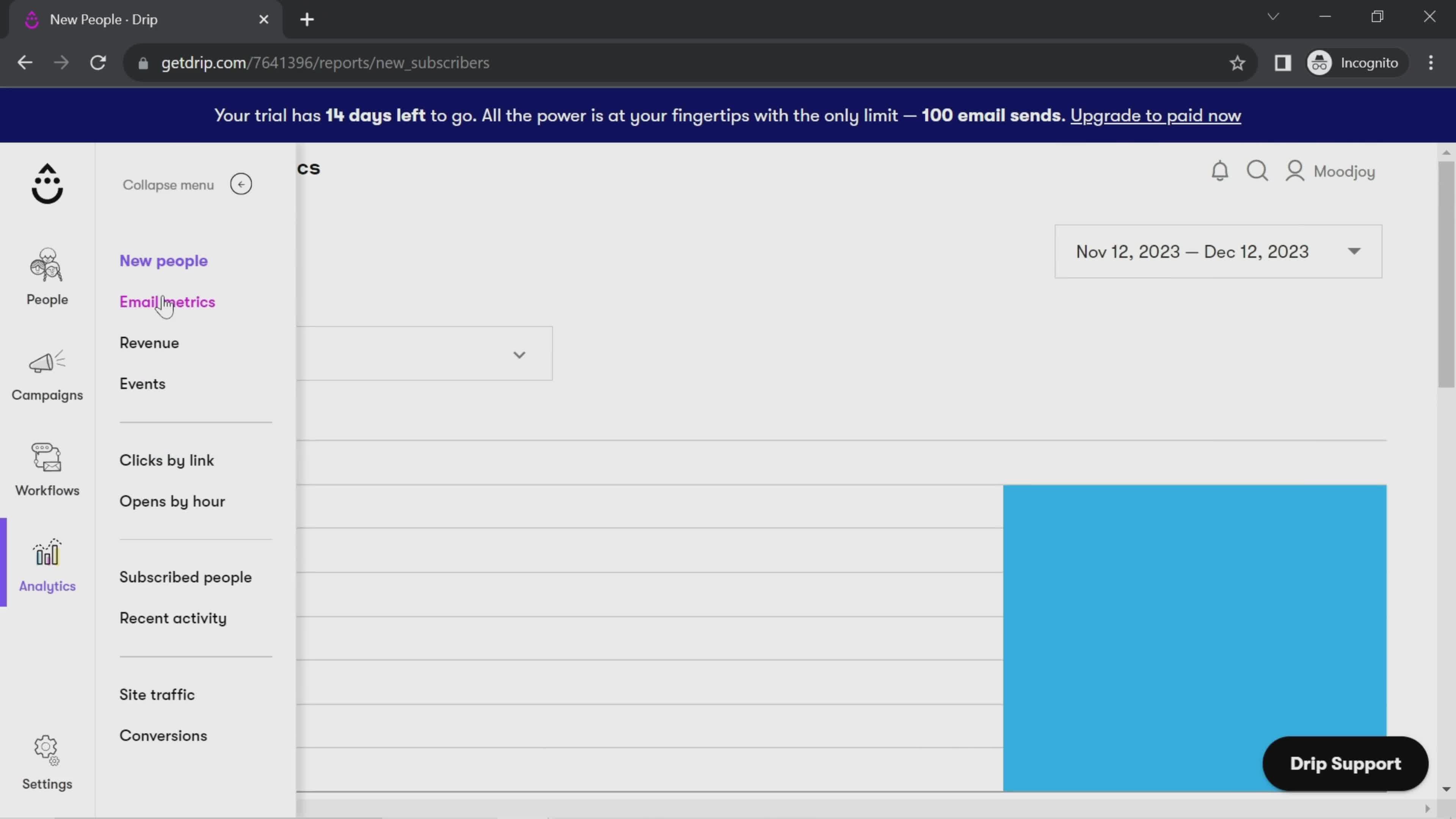 Analytics/Stats screenshot