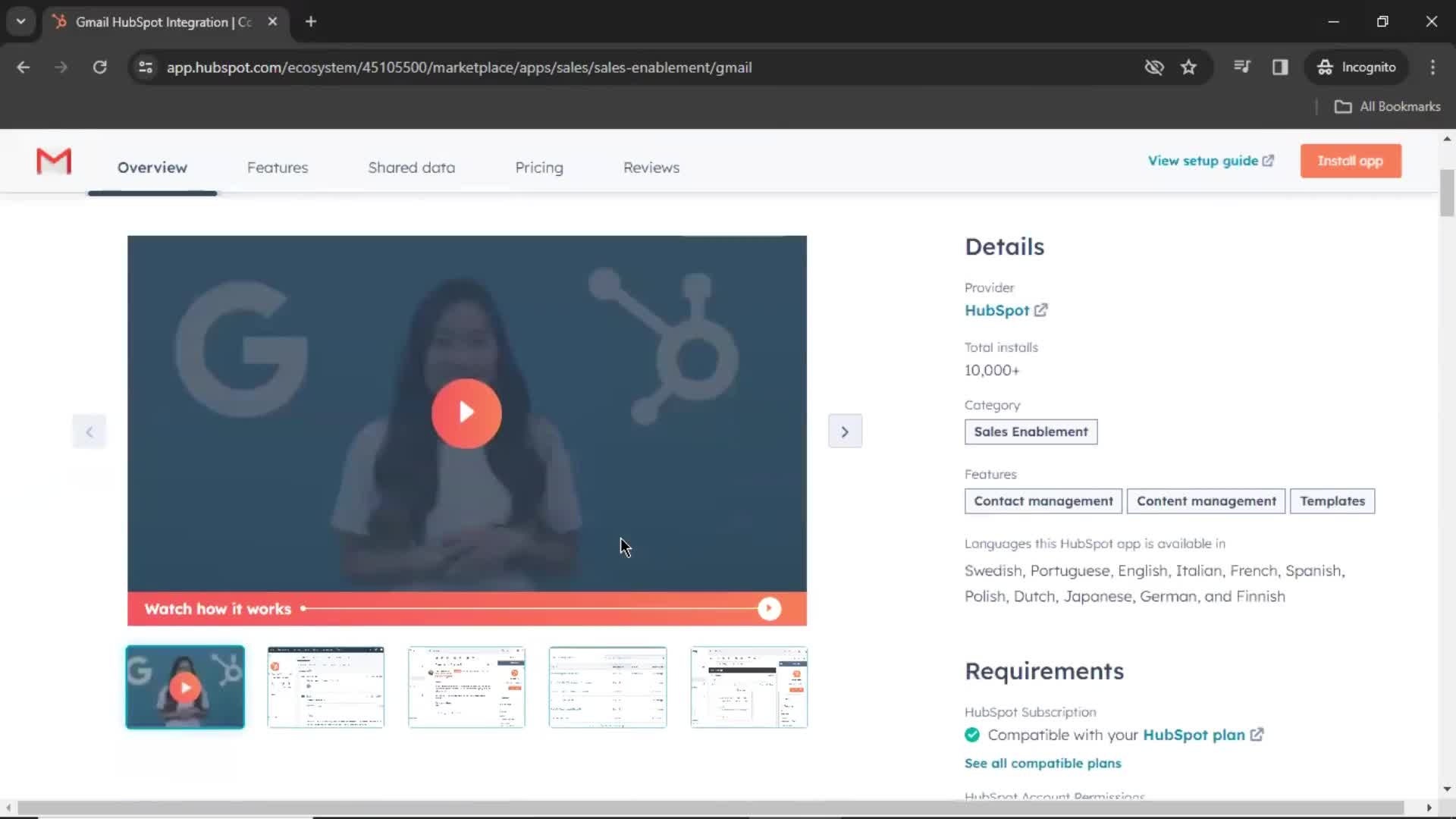 App marketplace on HubSpot CRM video thumbnail