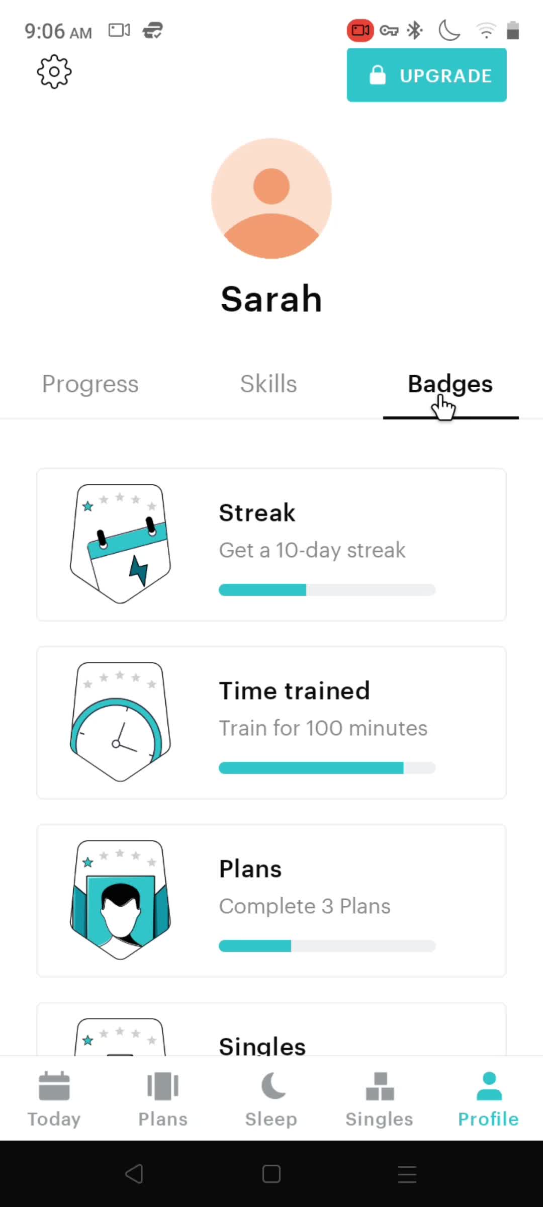 Badges screenshot