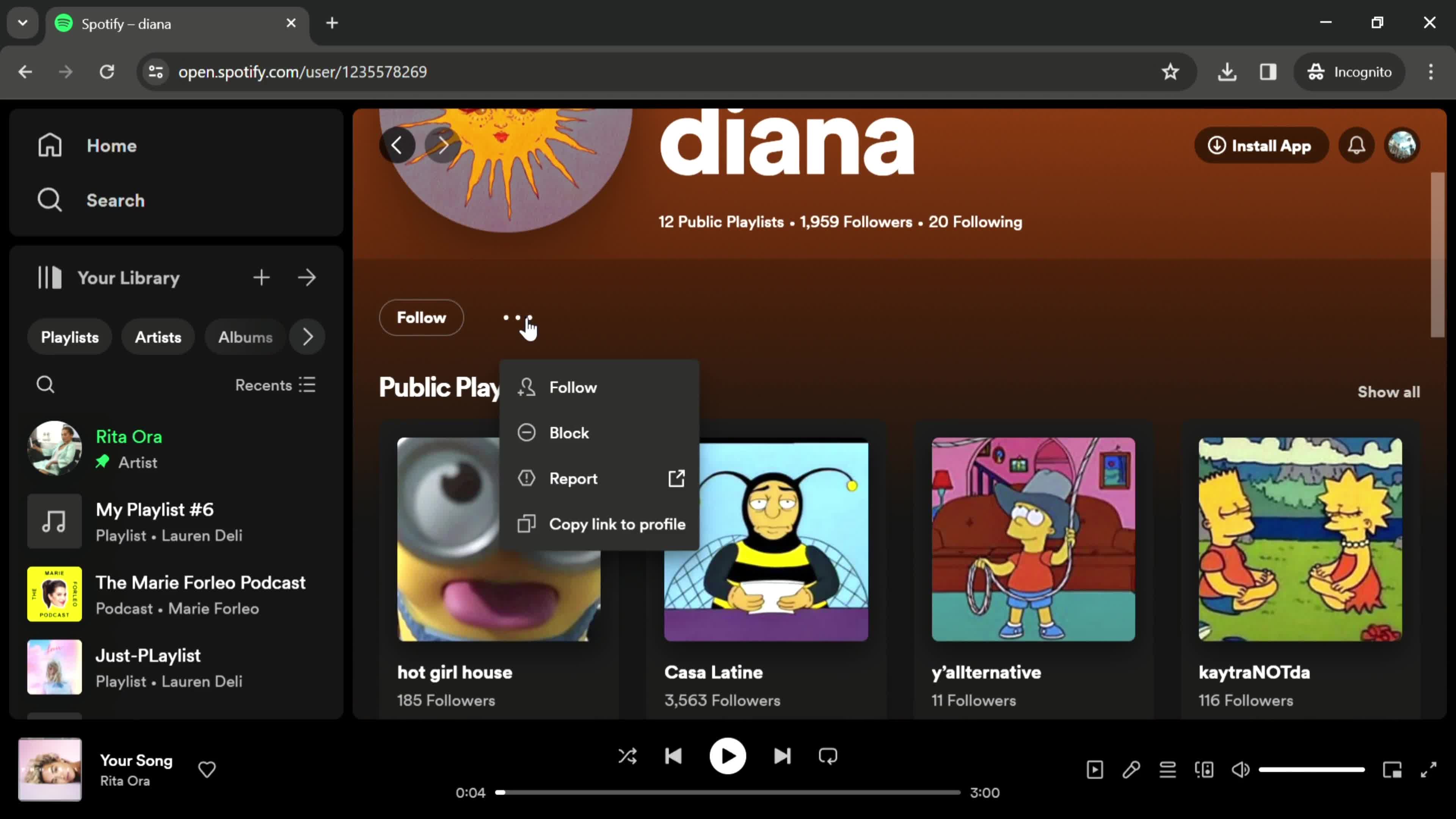 Blocking a user on Spotify video thumbnail