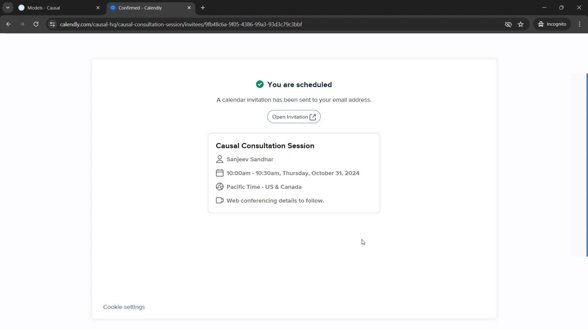 Booking consultation on Causal video thumbnail