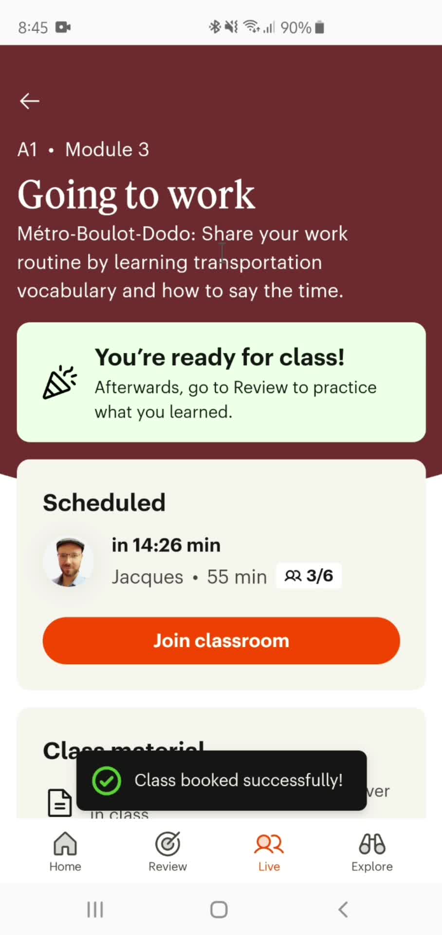 Booking free classes on Babbel video thumbnail