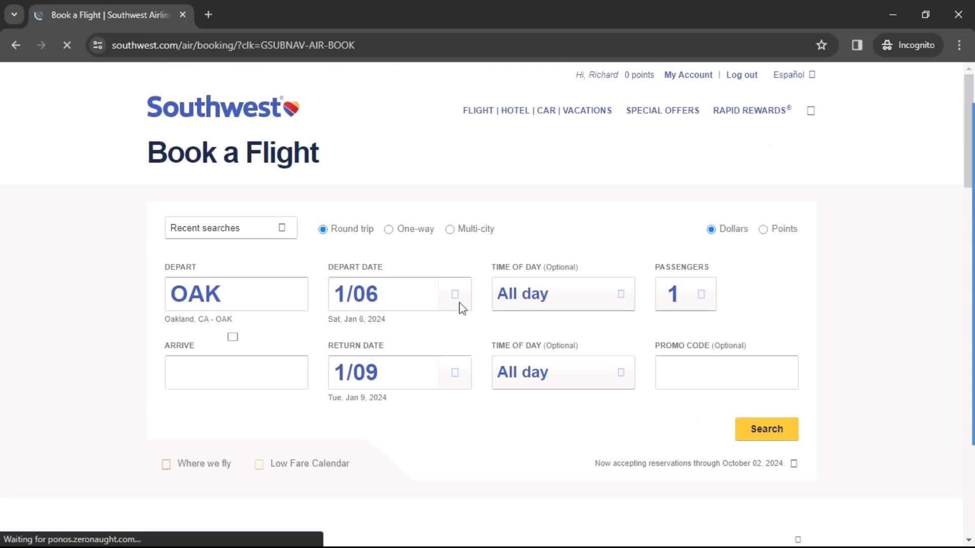 Booking a flight on Southwest Airlines video thumbnail