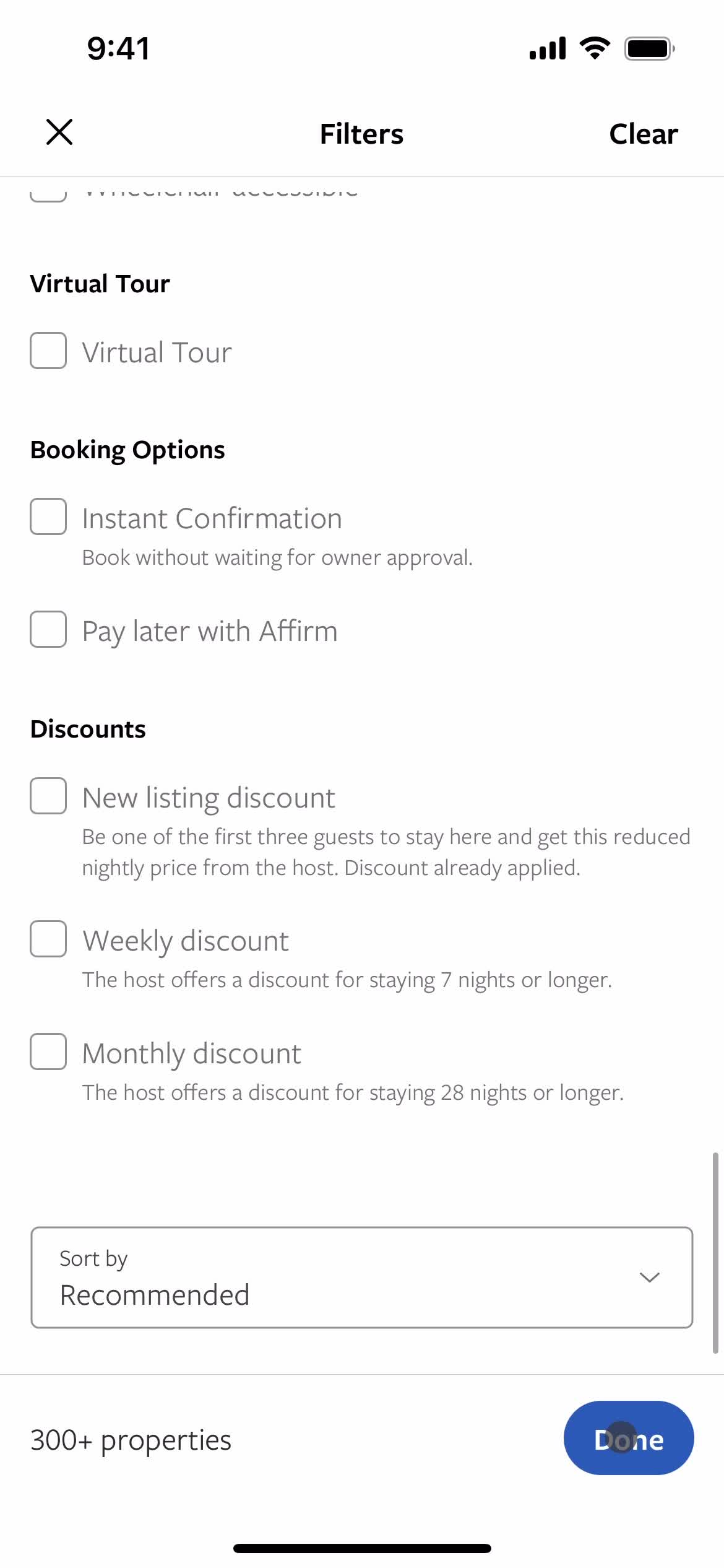 Booking a room screenshot