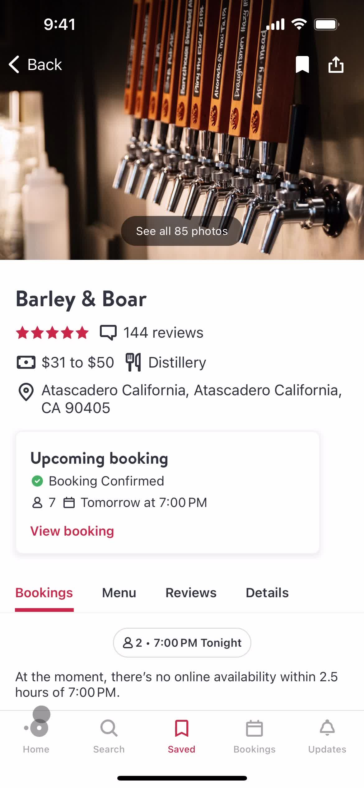 Booking a table on OpenTable video thumbnail