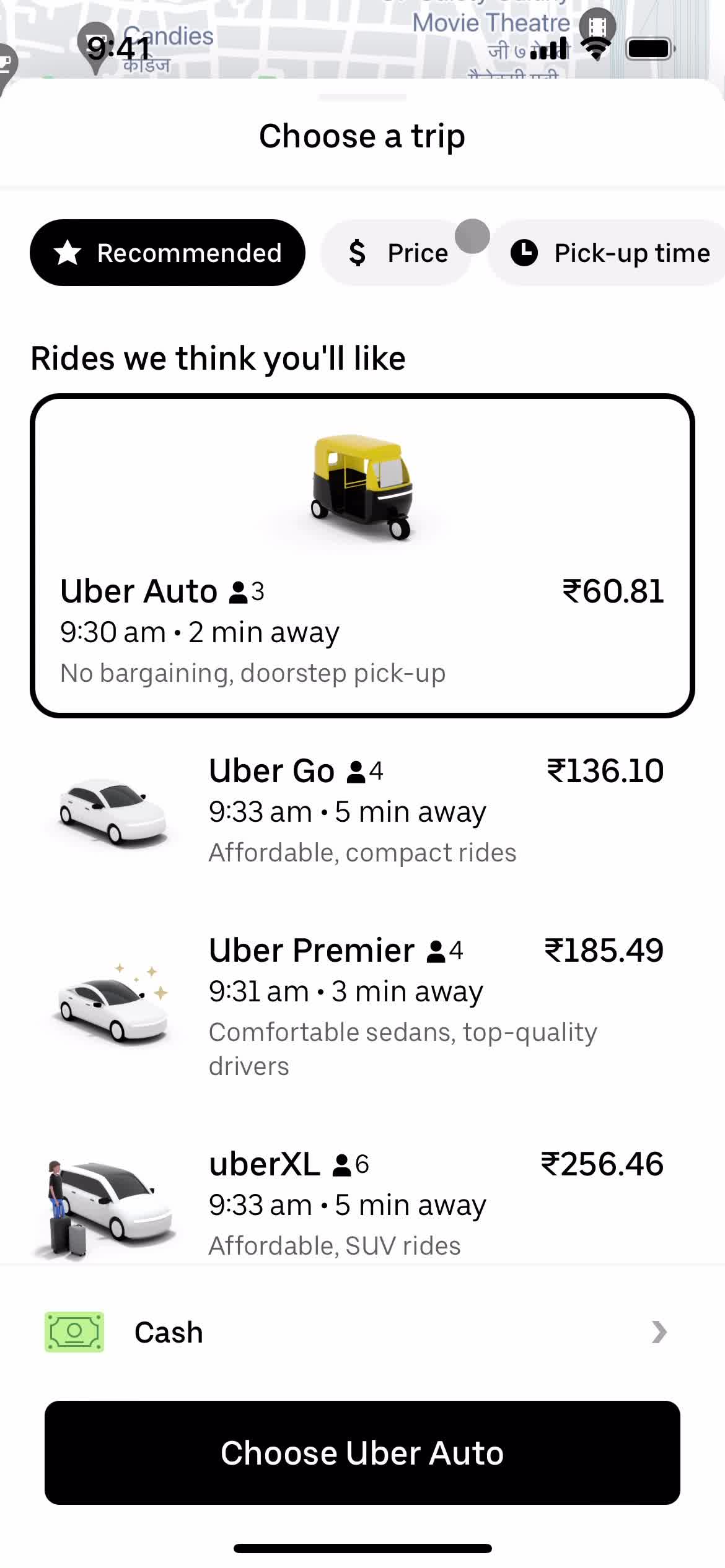 Booking a ride on Uber video thumbnail