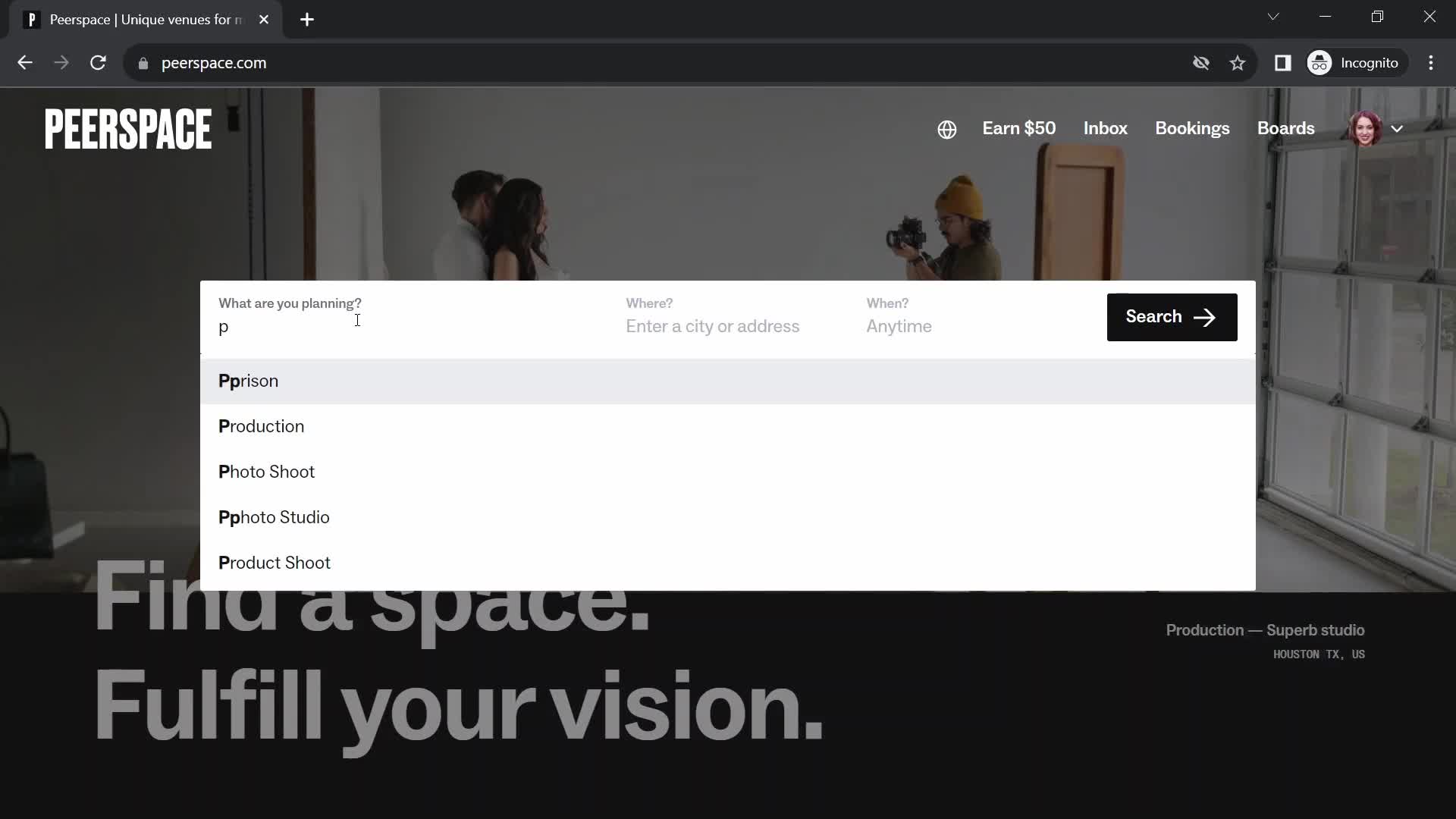 Booking a room on Peerspace video thumbnail